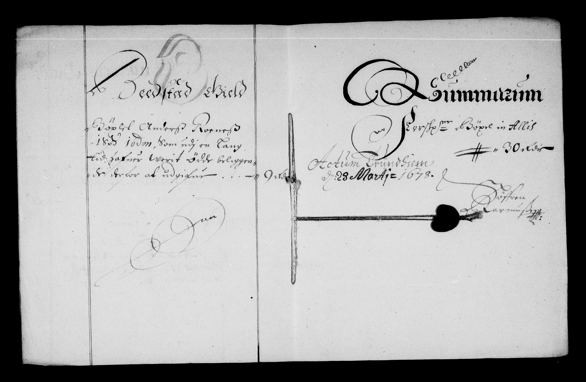 Rentekammeret inntil 1814, Reviderte regnskaper, Stiftamtstueregnskaper, Trondheim stiftamt og Nordland amt, AV/RA-EA-6044/R/Re/L0047: Trondheim stiftamt og Nordland amt, 1677