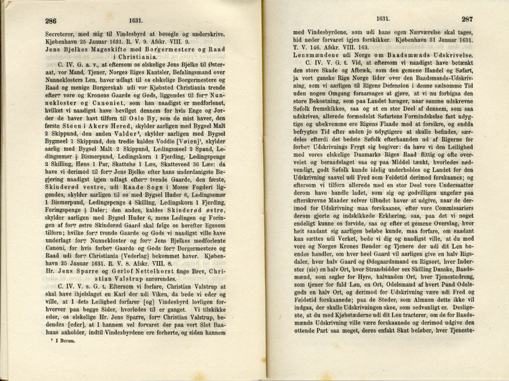 Publikasjoner utgitt av Det Norske Historiske Kildeskriftfond, PUBL/-/-/-: Norske Rigs-Registranter, bind 6, 1628-1634, s. 286-287