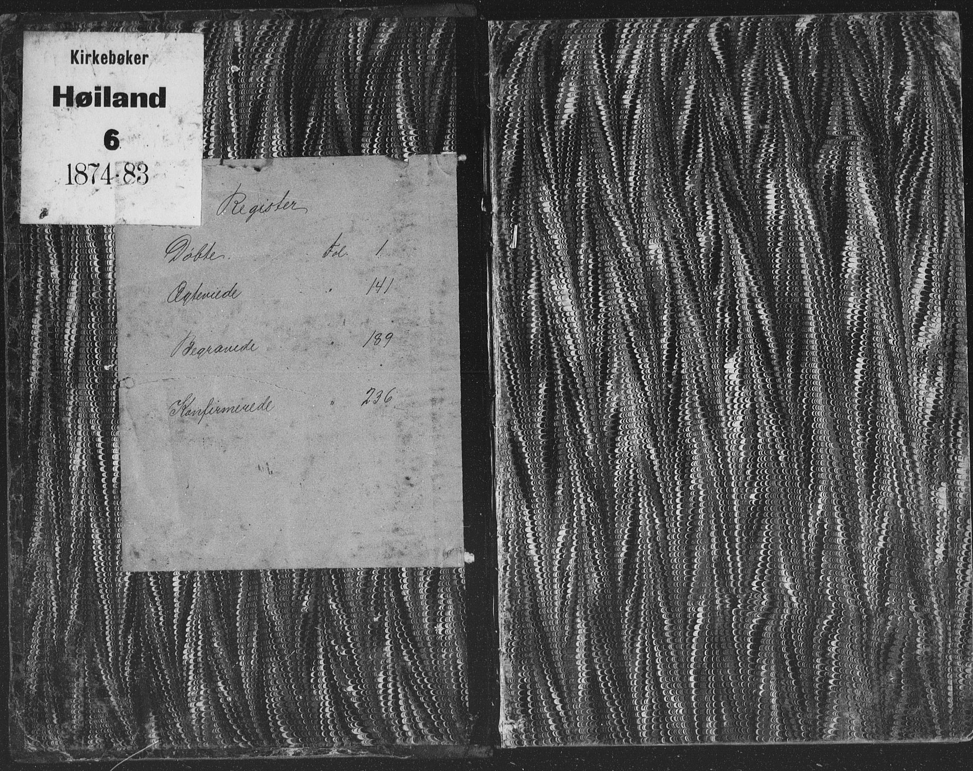 Høyland sokneprestkontor, SAST/A-101799/001/30BB/L0002: Klokkerbok nr. B 2, 1874-1886