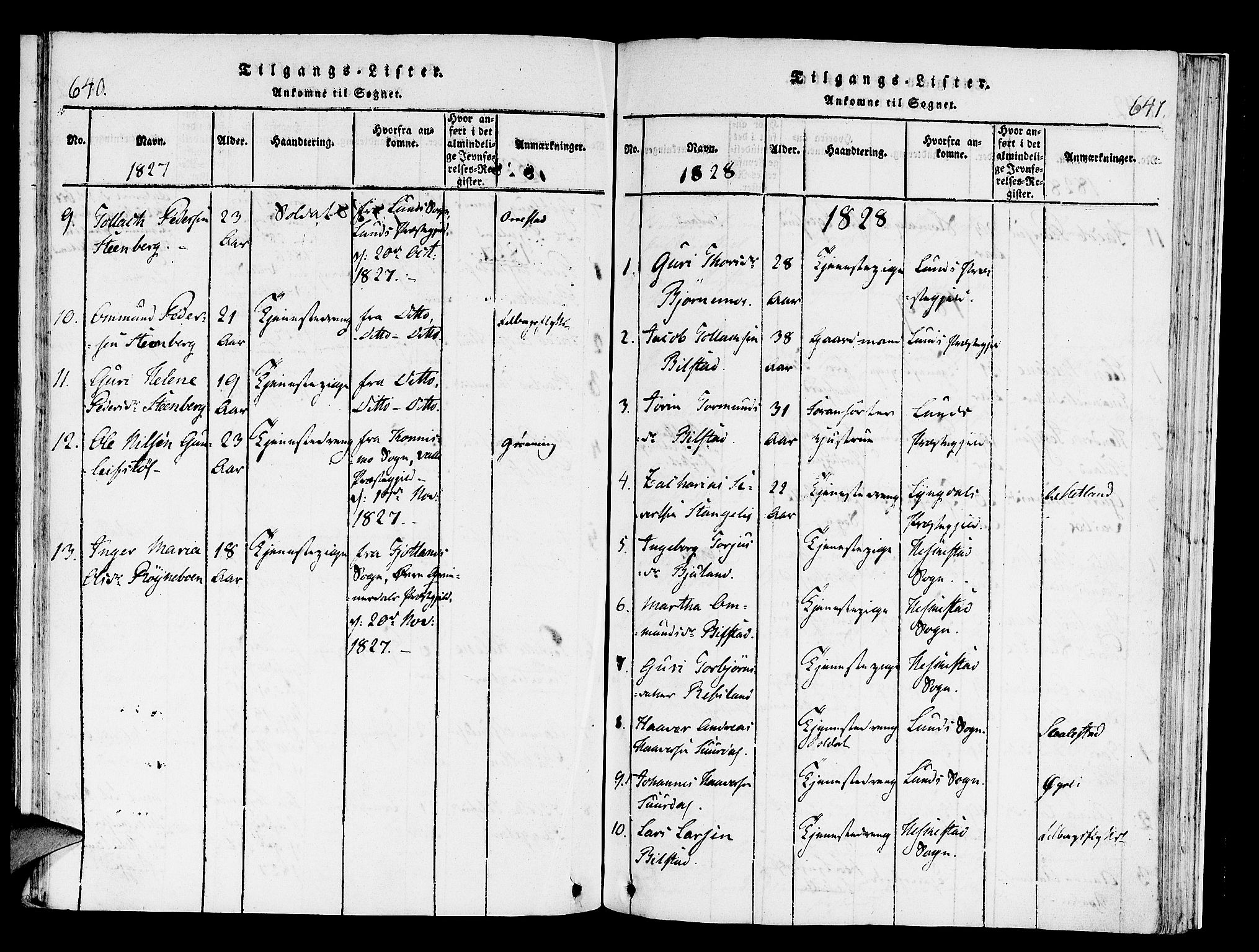 Helleland sokneprestkontor, SAST/A-101810: Ministerialbok nr. A 4, 1815-1834, s. 640-641