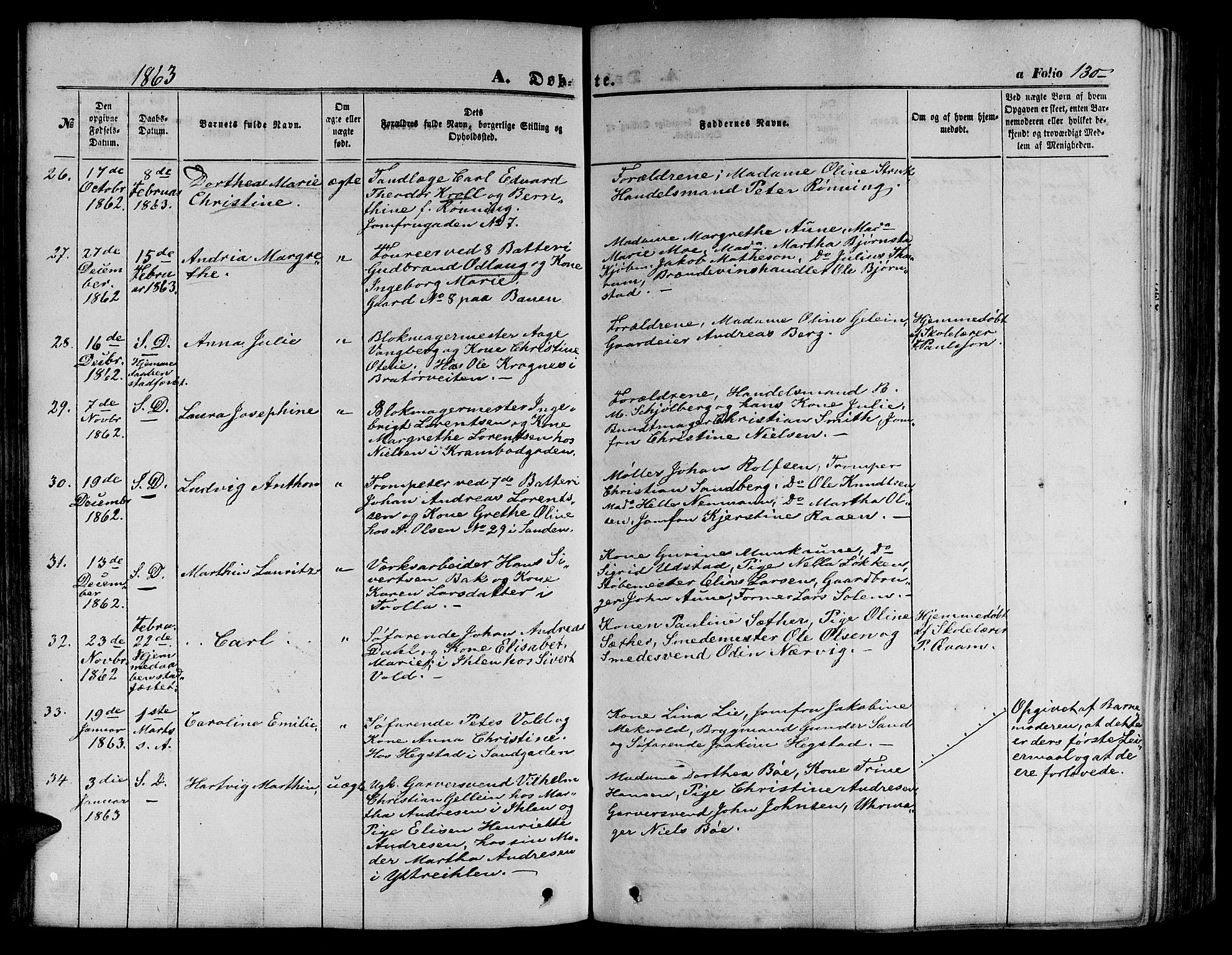 Ministerialprotokoller, klokkerbøker og fødselsregistre - Sør-Trøndelag, AV/SAT-A-1456/602/L0139: Klokkerbok nr. 602C07, 1859-1864, s. 130