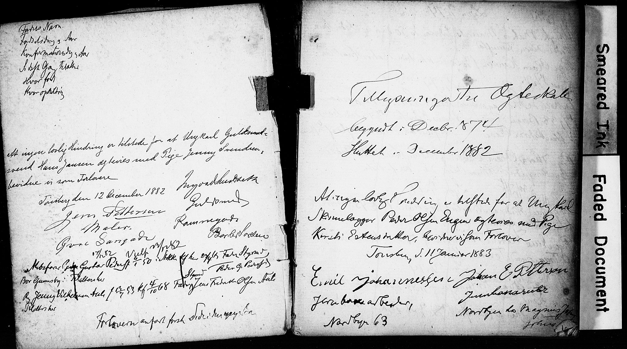 Tønsberg kirkebøker, SAKO/A-330/H/Ha/L0003: Lysningsprotokoll nr. 3, 1874-1882