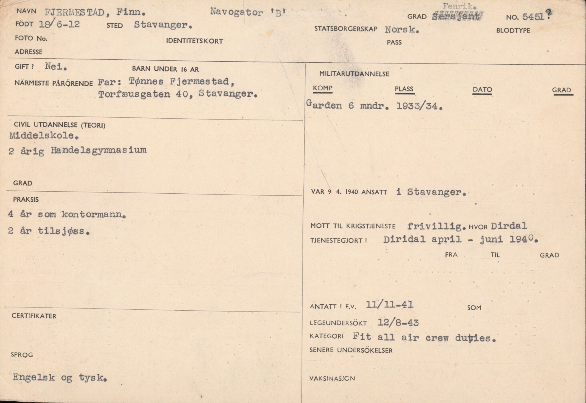 Forsvaret, Forsvarets overkommando/Luftforsvarsstaben, AV/RA-RAFA-4079/P/Pa/L0029: Personellpapirer, 1912, s. 402