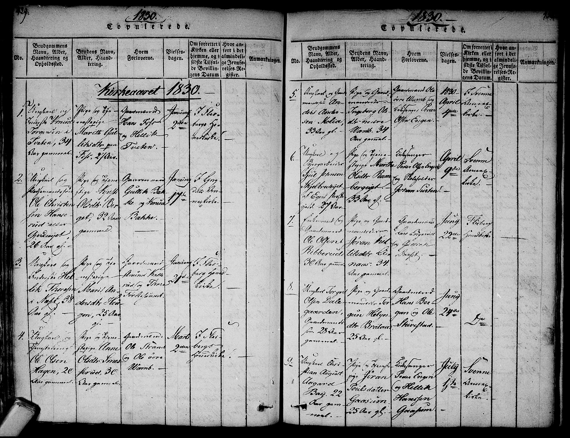 Flesberg kirkebøker, AV/SAKO-A-18/F/Fa/L0005: Ministerialbok nr. I 5, 1816-1834, s. 429-430