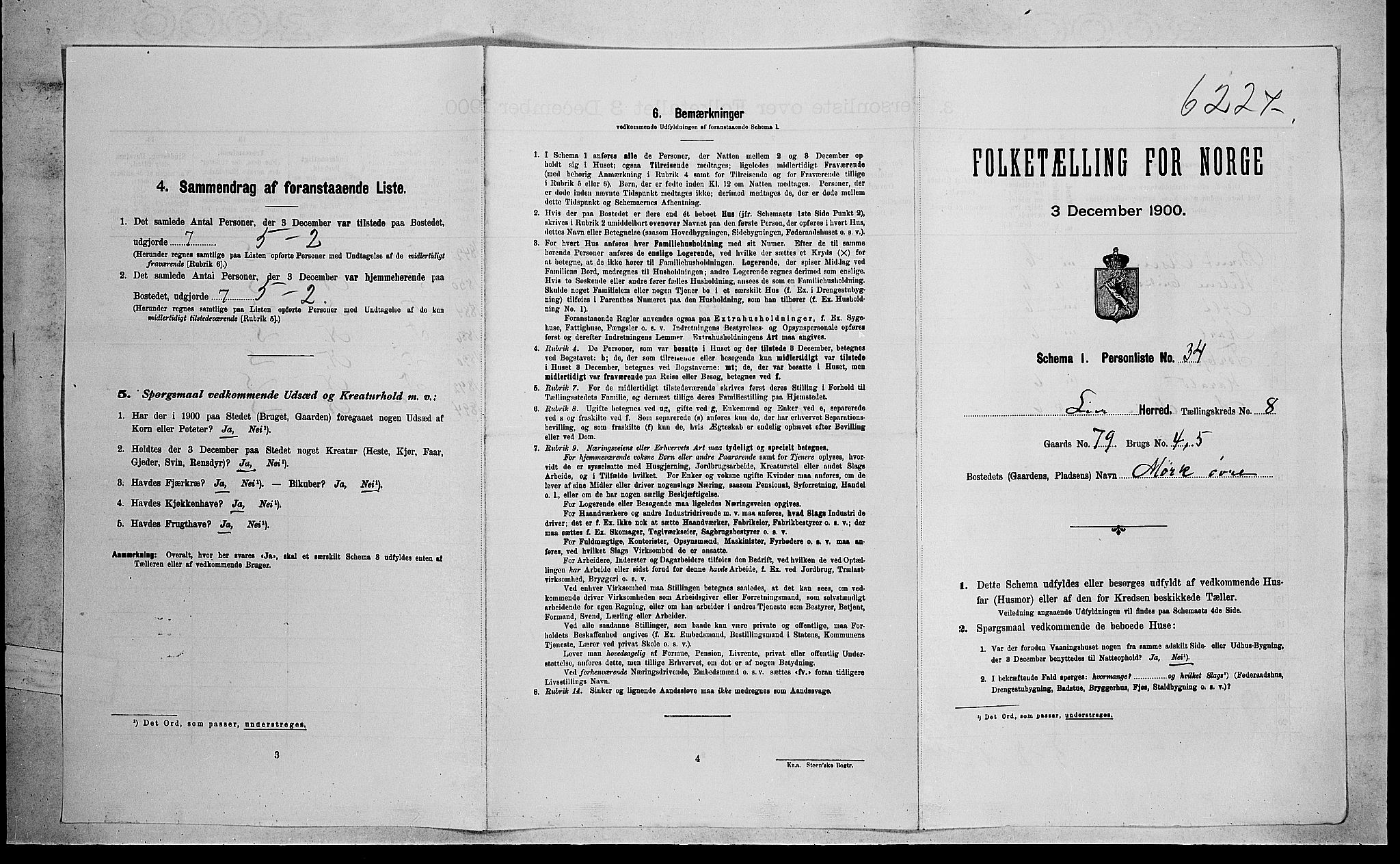 RA, Folketelling 1900 for 0626 Lier herred, 1900, s. 1354