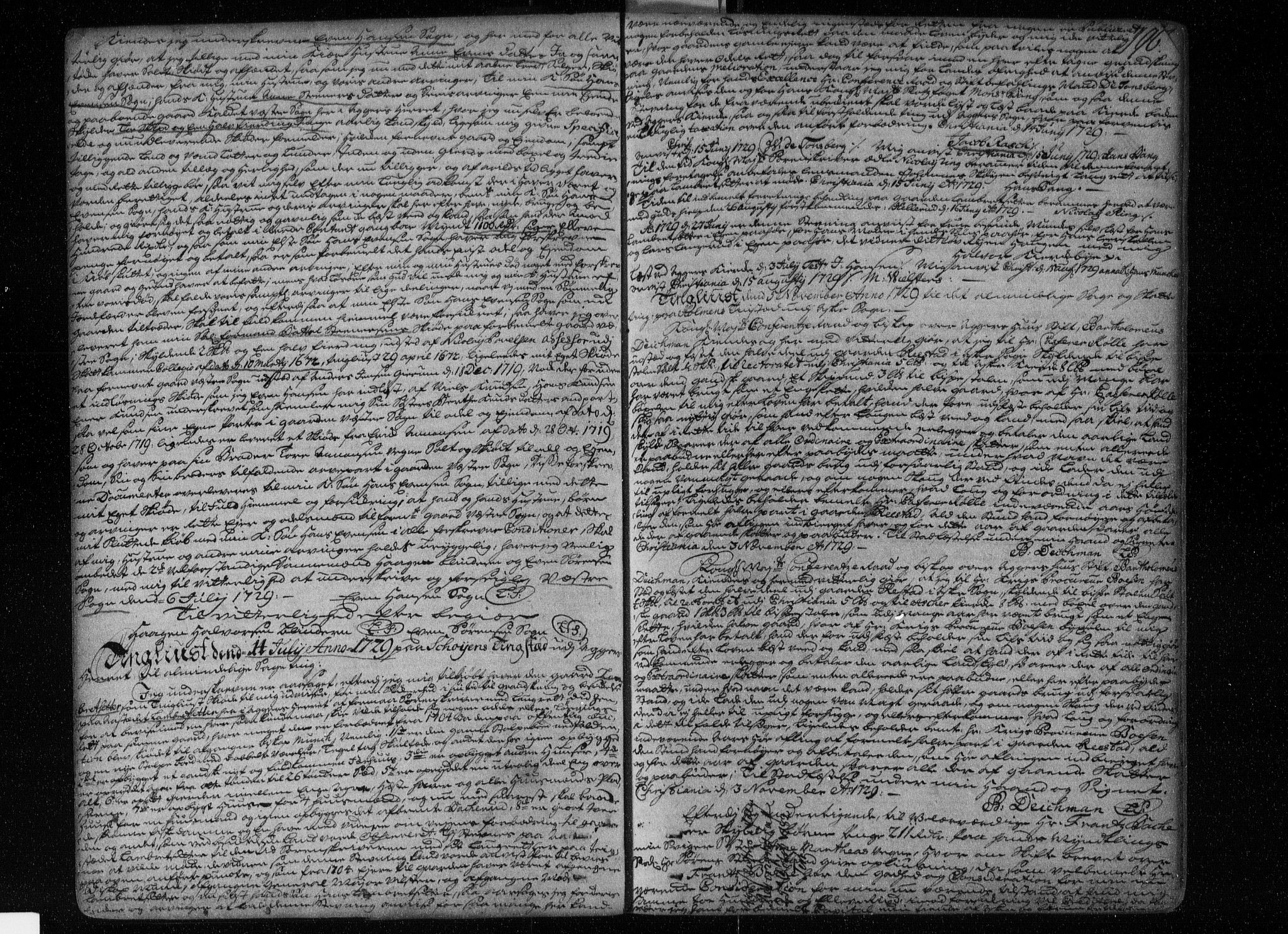 Aker sorenskriveri, SAO/A-10895/G/Gb/Gba/L0001: Pantebok nr. I 1, 1710-1740, s. 196