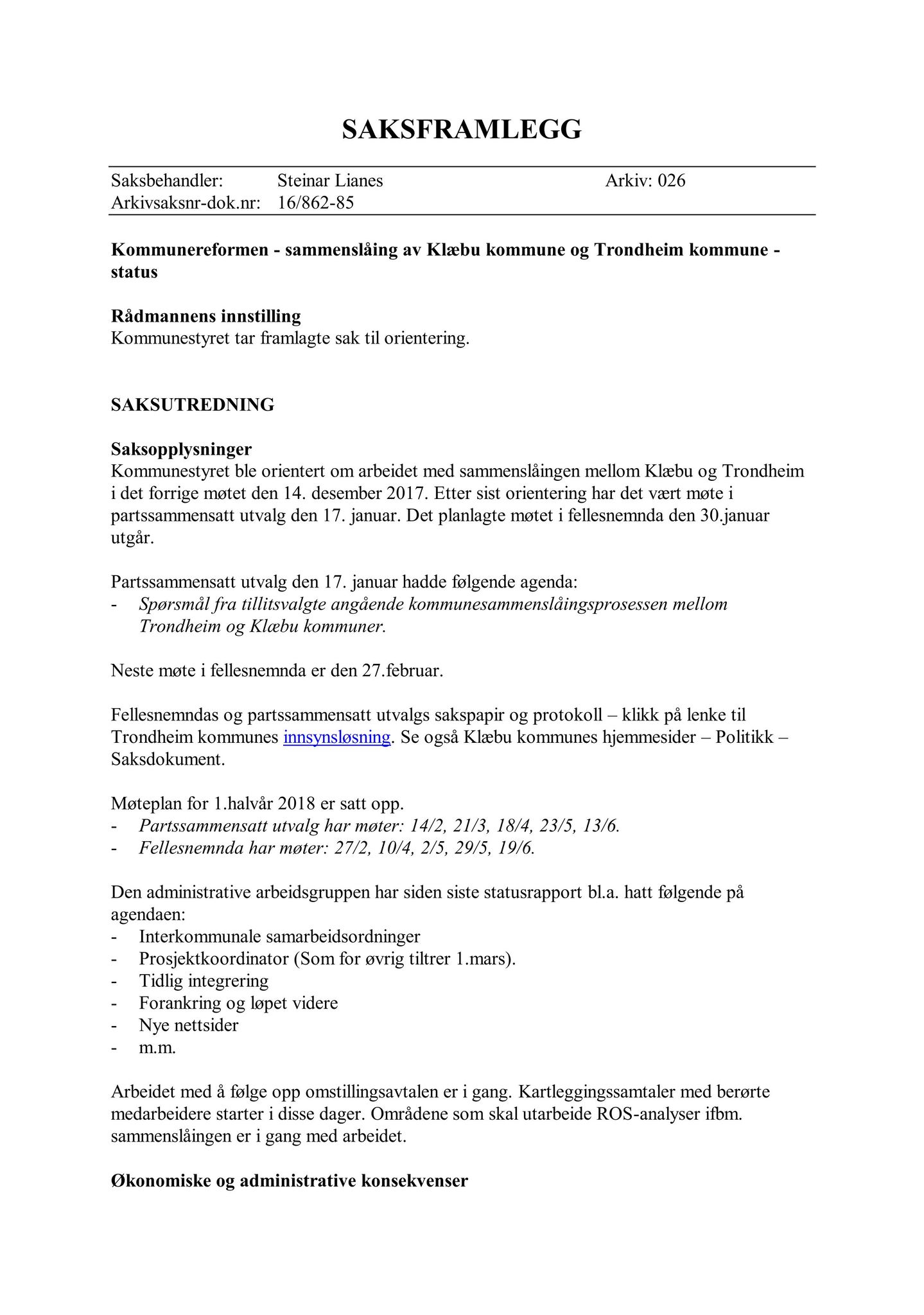 Klæbu Kommune, TRKO/KK/01-KS/L011: Kommunestyret - Møtedokumenter, 2018, s. 263