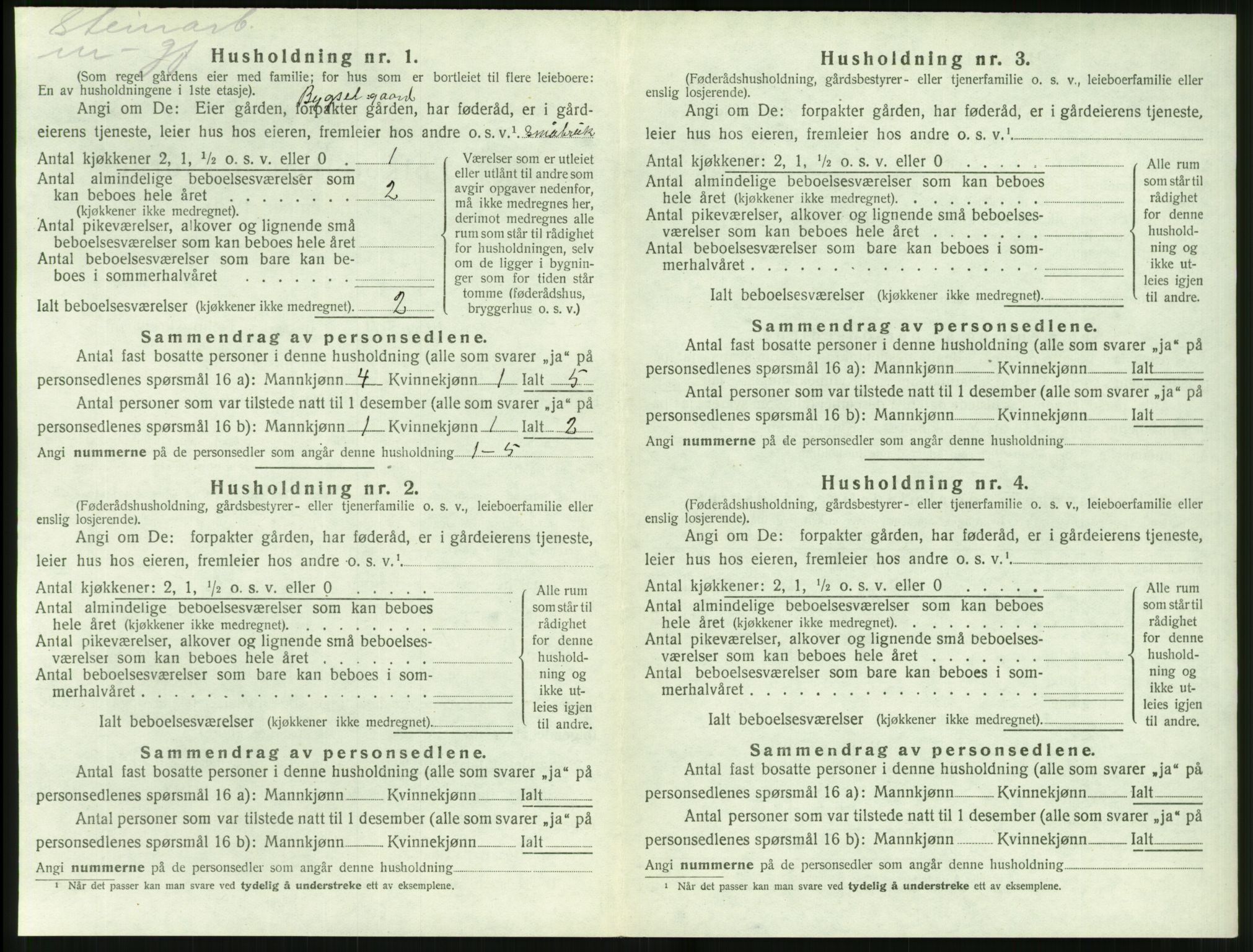 SAT, Folketelling 1920 for 1522 Hjørundfjord herred, 1920, s. 160