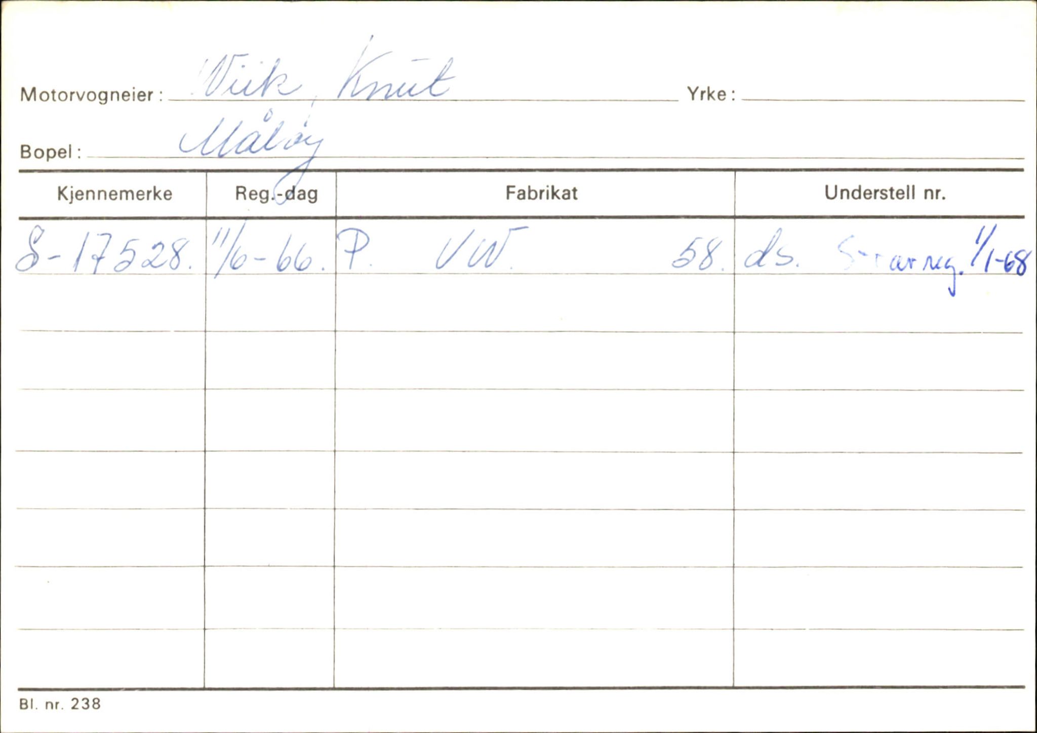 Statens vegvesen, Sogn og Fjordane vegkontor, SAB/A-5301/4/F/L0145: Registerkort Vågsøy S-Å. Årdal I-P, 1945-1975, s. 776