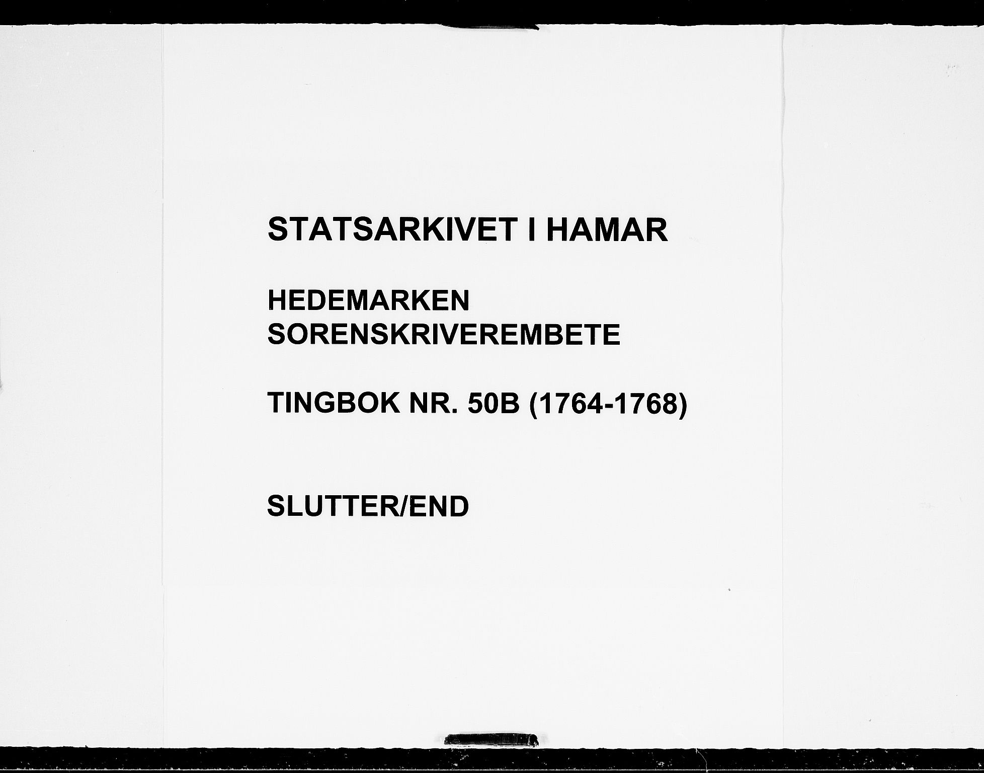 Hedemarken sorenskriveri, AV/SAH-TING-034/G/Gb/L0050B: Tingbok, 1764-1768