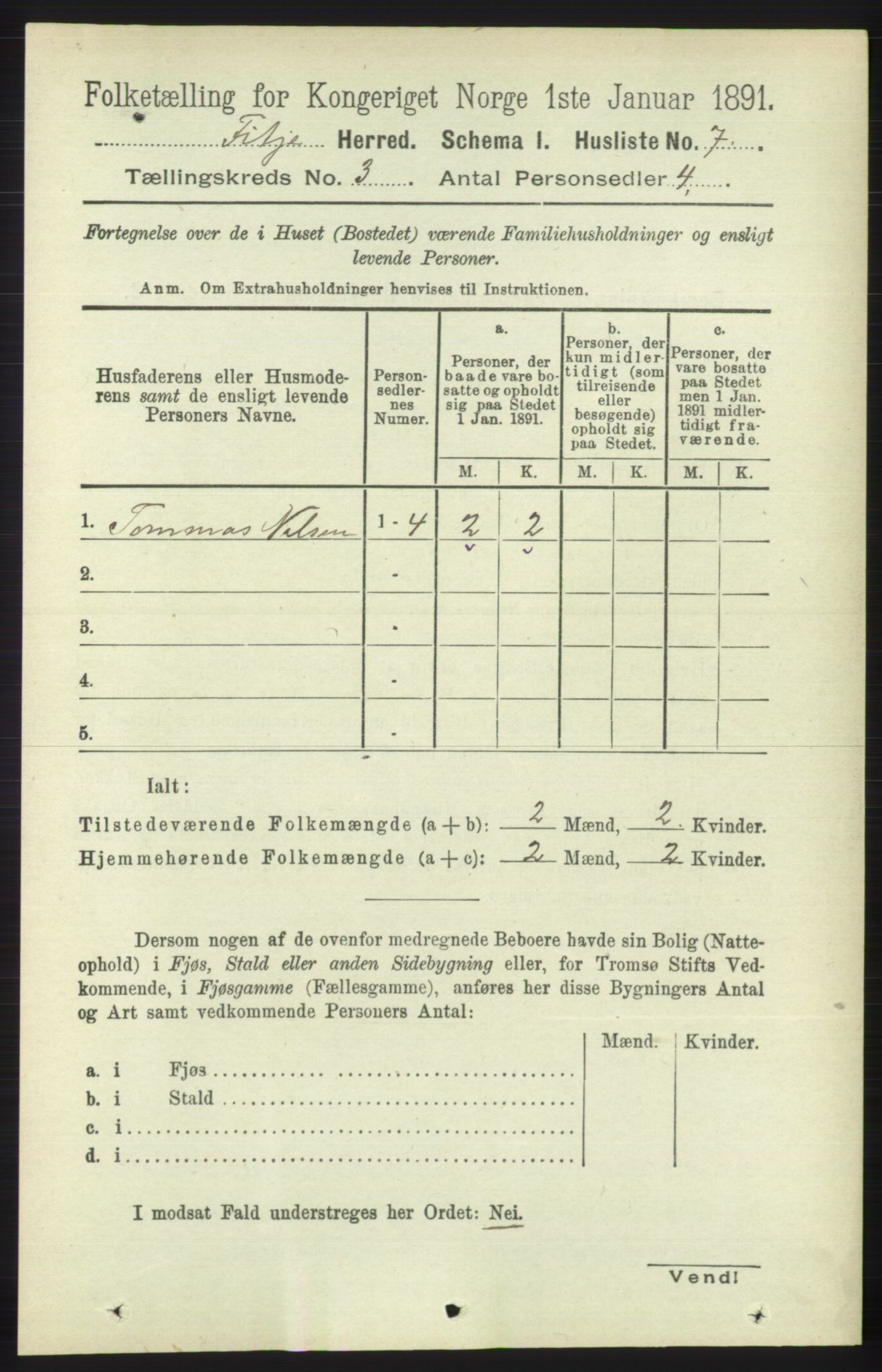 RA, Folketelling 1891 for 1222 Fitjar herred, 1891, s. 976