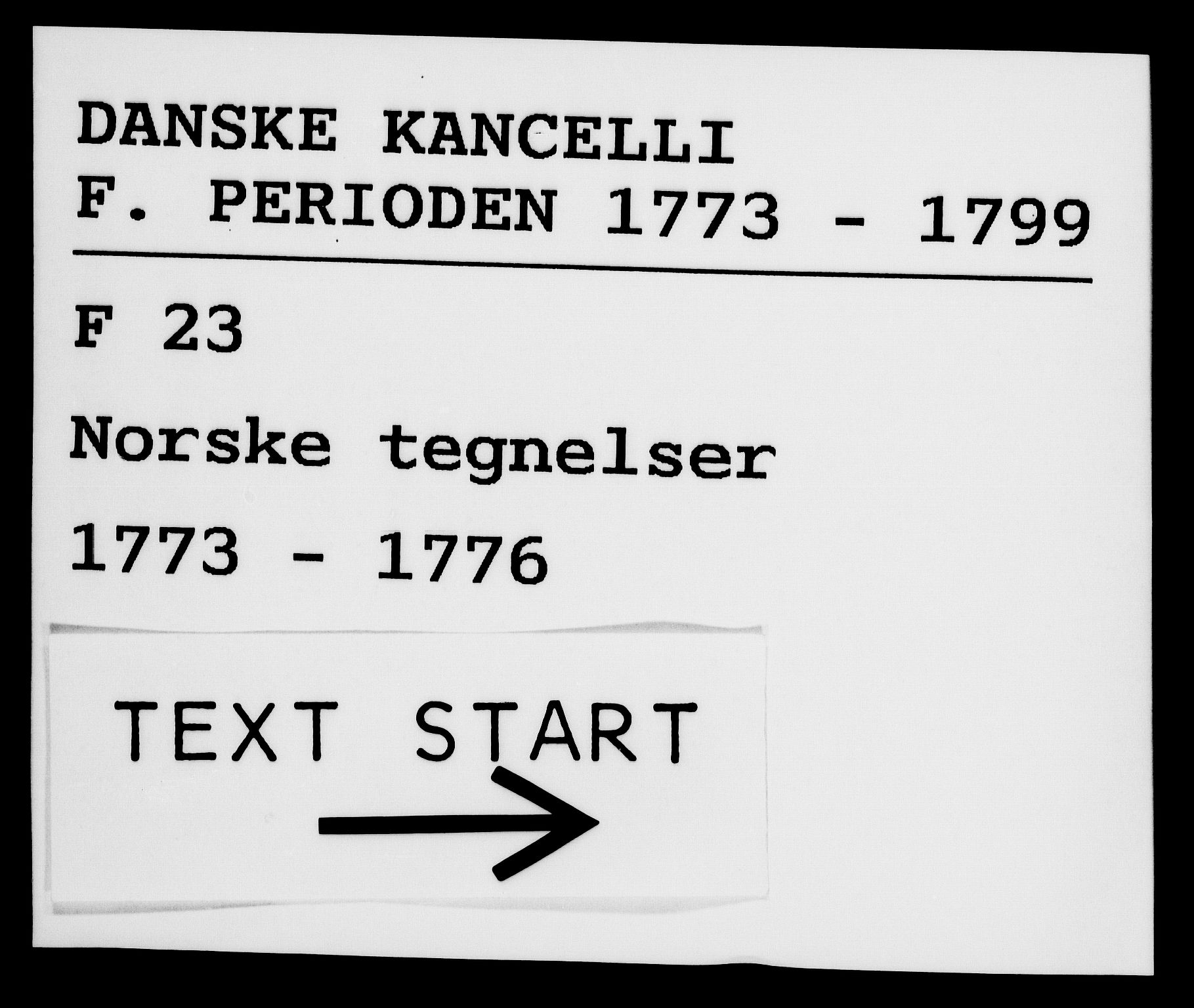 Danske Kanselli 1572-1799, RA/EA-3023/F/Fc/Fca/Fcab/L0041: Norske tegnelser, 1773-1776