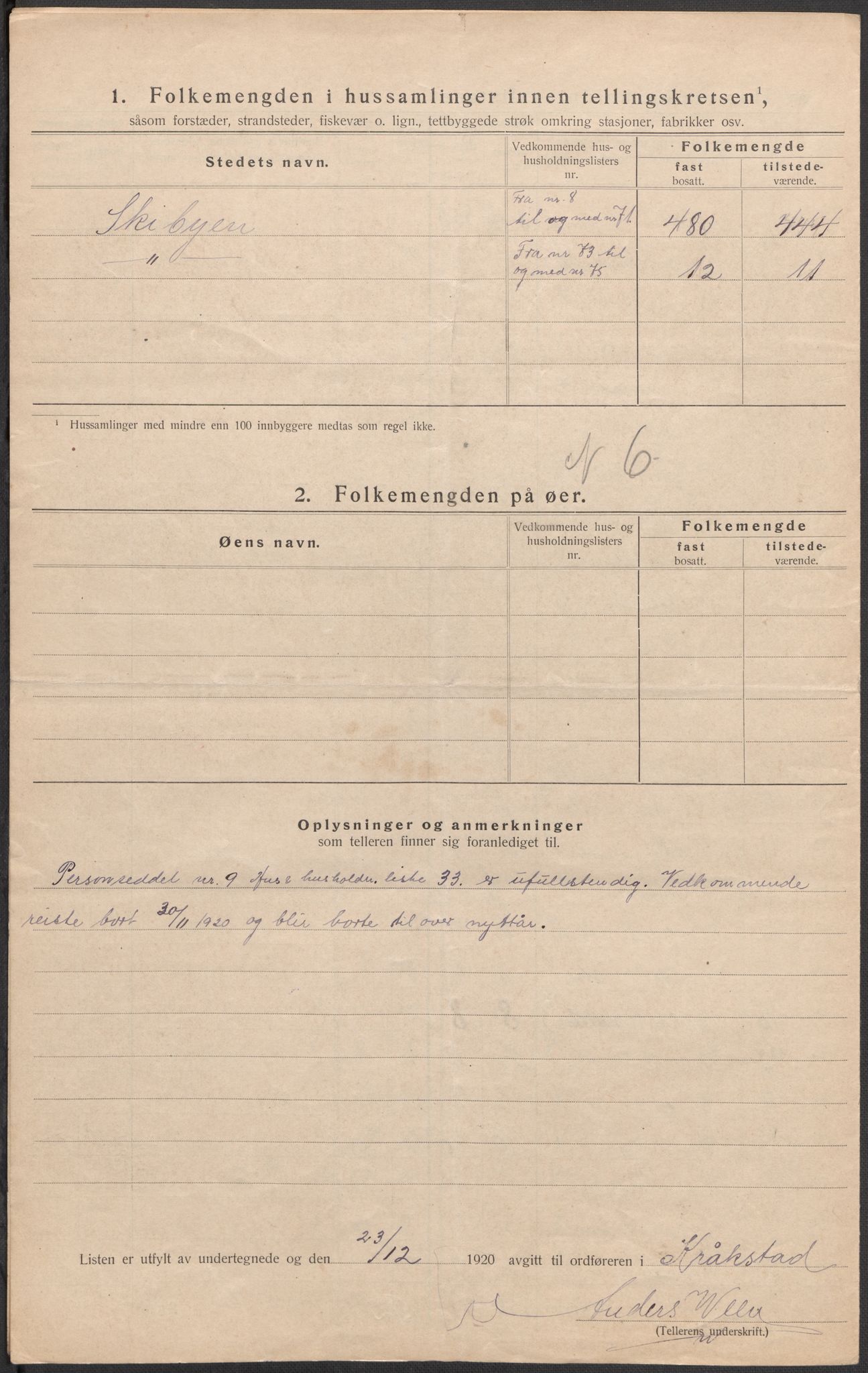 SAO, Folketelling 1920 for 0212 Kråkstad herred, 1920, s. 25