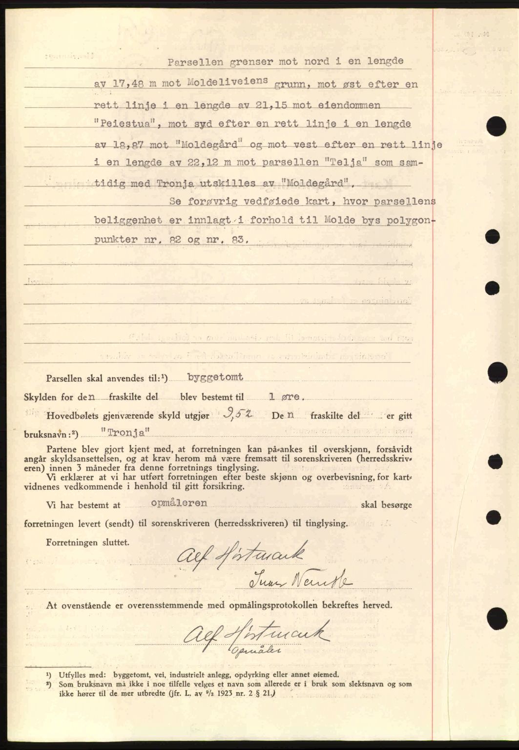 Romsdal sorenskriveri, AV/SAT-A-4149/1/2/2C: Pantebok nr. A1, 1936-1936, Dagboknr: 1290/1936