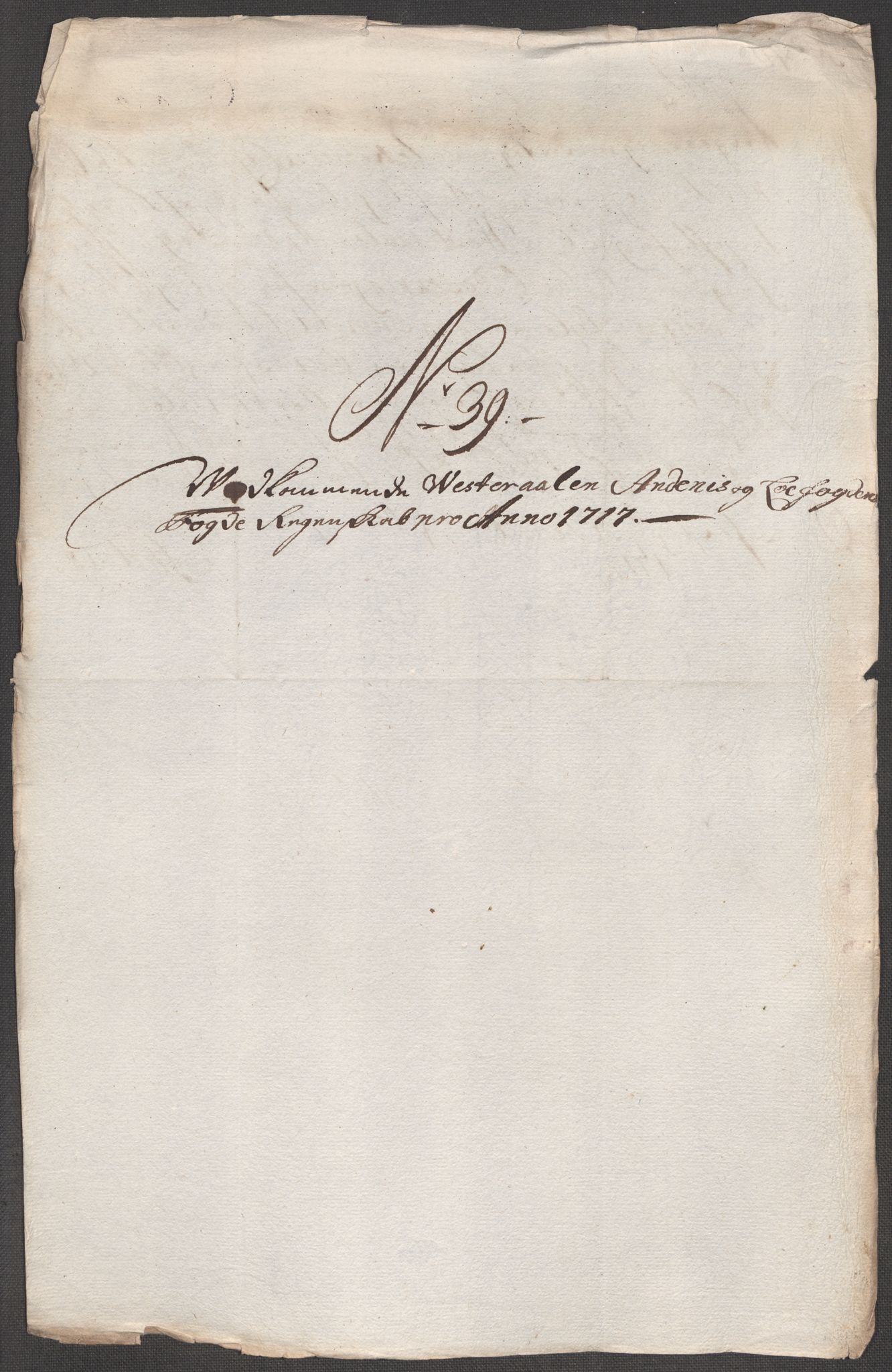 Rentekammeret inntil 1814, Reviderte regnskaper, Fogderegnskap, AV/RA-EA-4092/R67/L4683: Fogderegnskap Vesterålen, Andenes og Lofoten, 1717, s. 240