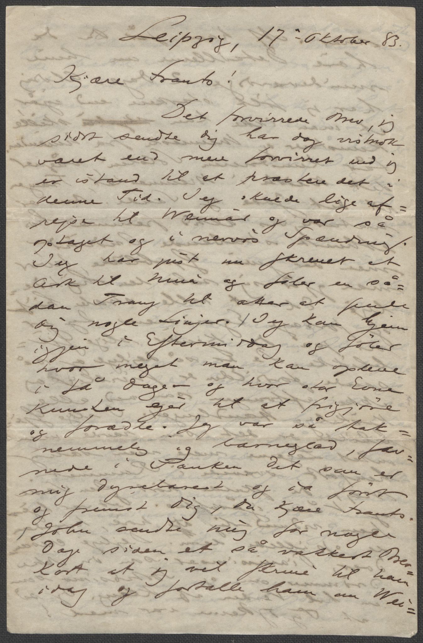 Beyer, Frants, RA/PA-0132/F/L0001: Brev fra Edvard Grieg til Frantz Beyer og "En del optegnelser som kan tjene til kommentar til brevene" av Marie Beyer, 1872-1907, s. 72