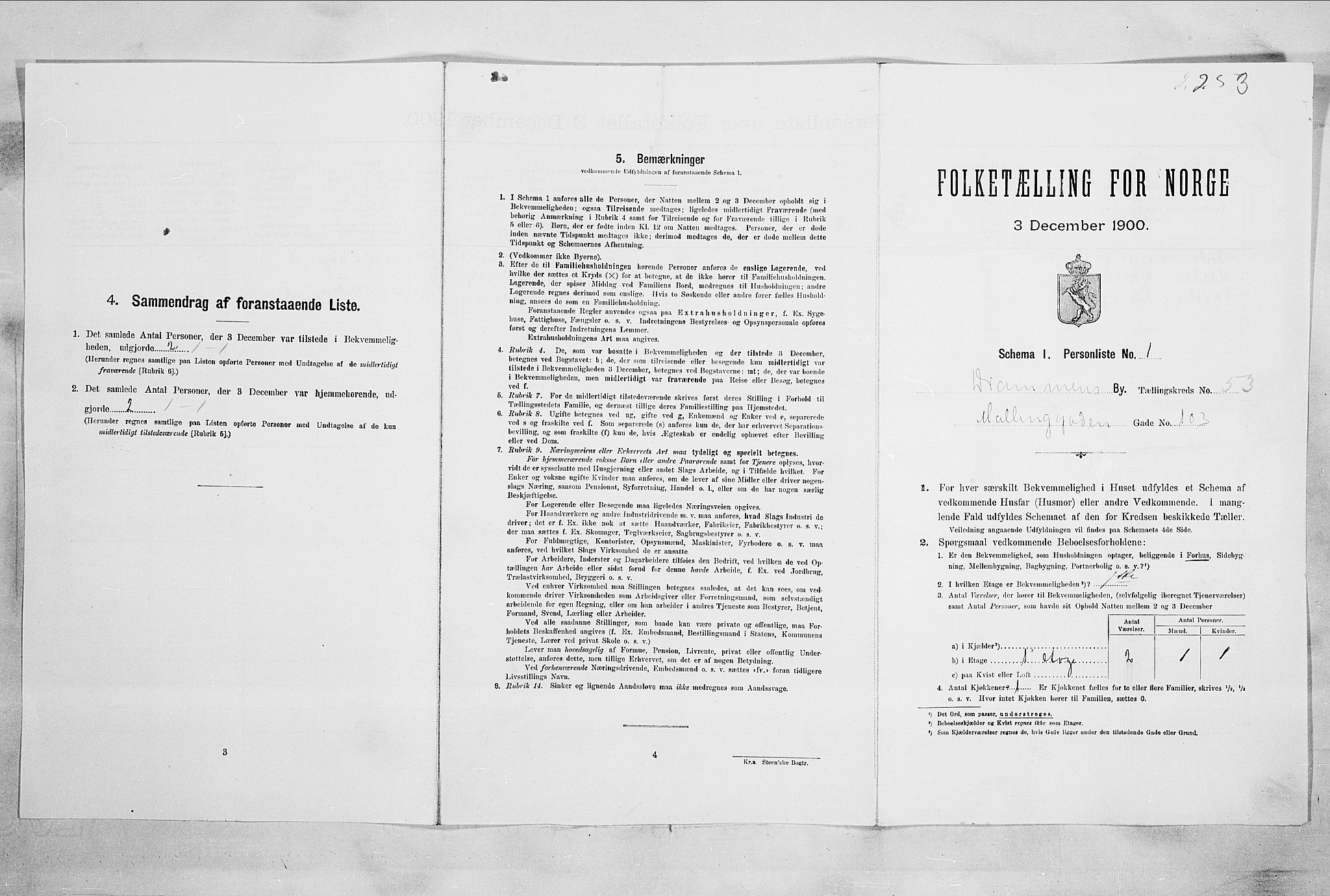 RA, Folketelling 1900 for 0602 Drammen kjøpstad, 1900, s. 9240