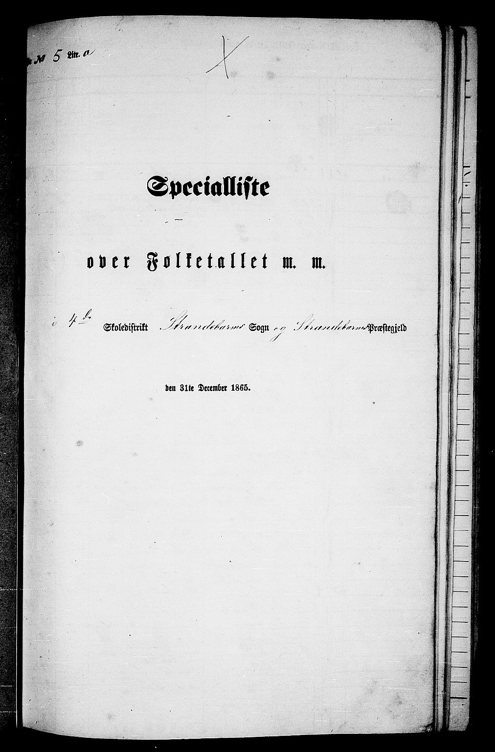 RA, Folketelling 1865 for 1226P Strandebarm prestegjeld, 1865, s. 87