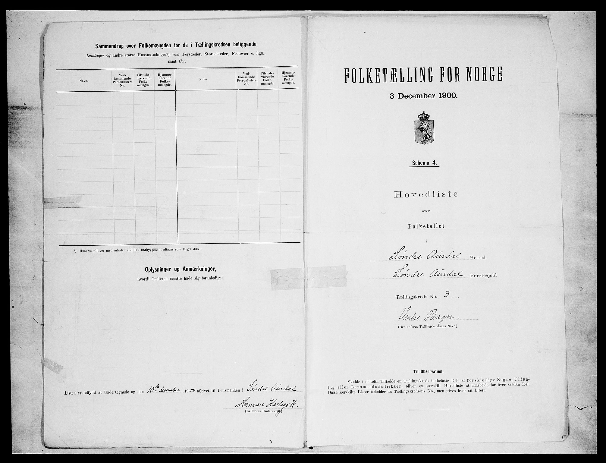 SAH, Folketelling 1900 for 0540 Sør-Aurdal herred, 1900, s. 22