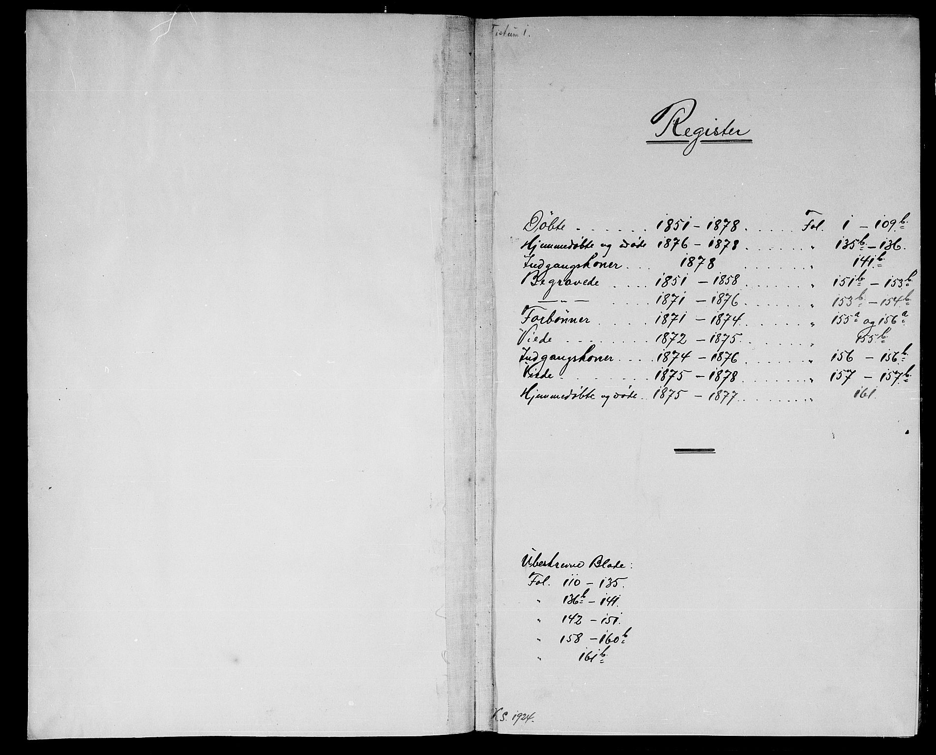 Fiskum kirkebøker, SAKO/A-15/G/Ga/L0003: Klokkerbok nr. 3, 1851-1878