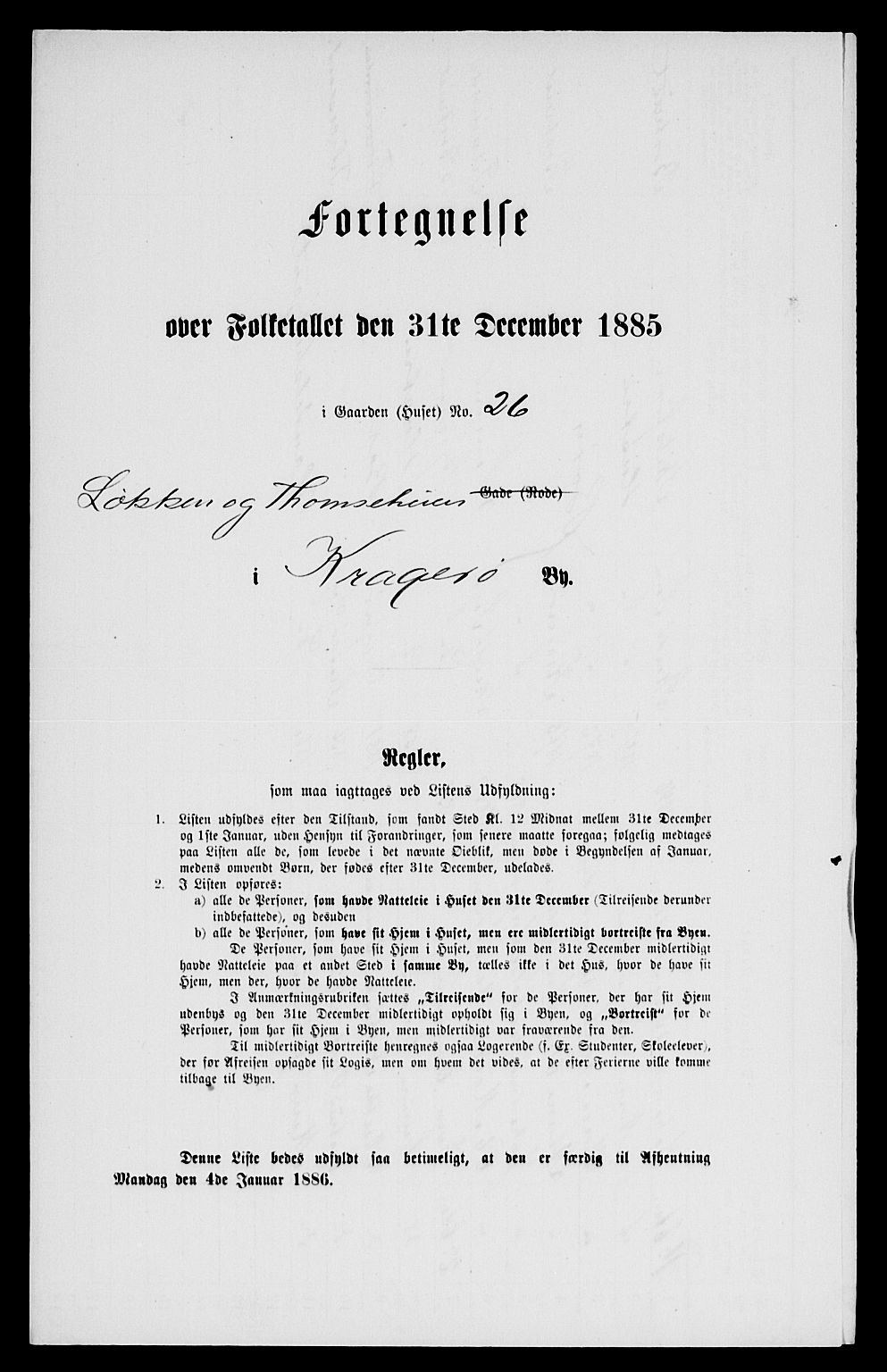 SAKO, Folketelling 1885 for 0801 Kragerø kjøpstad, 1885, s. 705