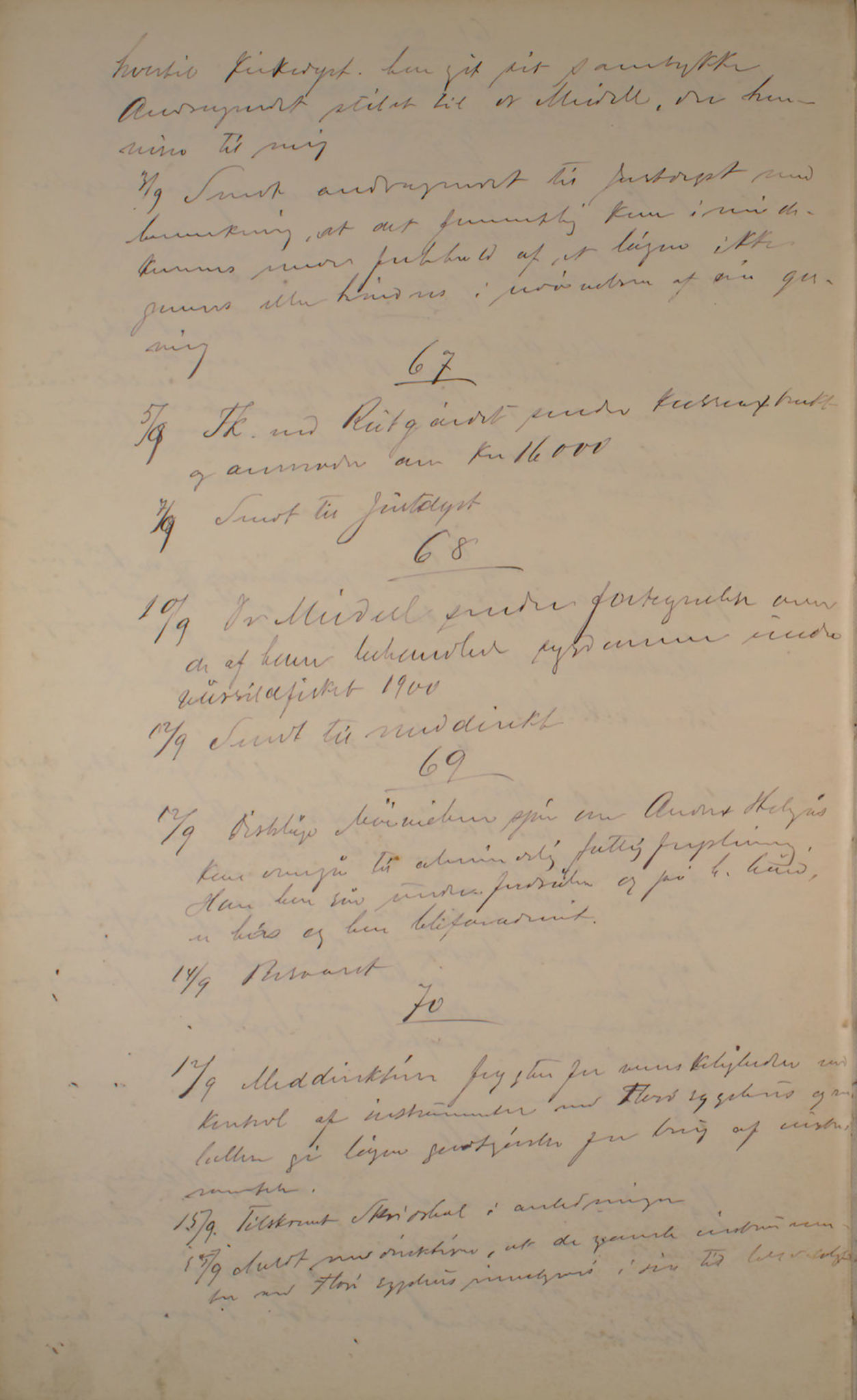 Lepraarkiver - Overlegen for den spedalske sykdom, AV/SAB-A-61001/B.c/L0007: Journal, 1899-1916