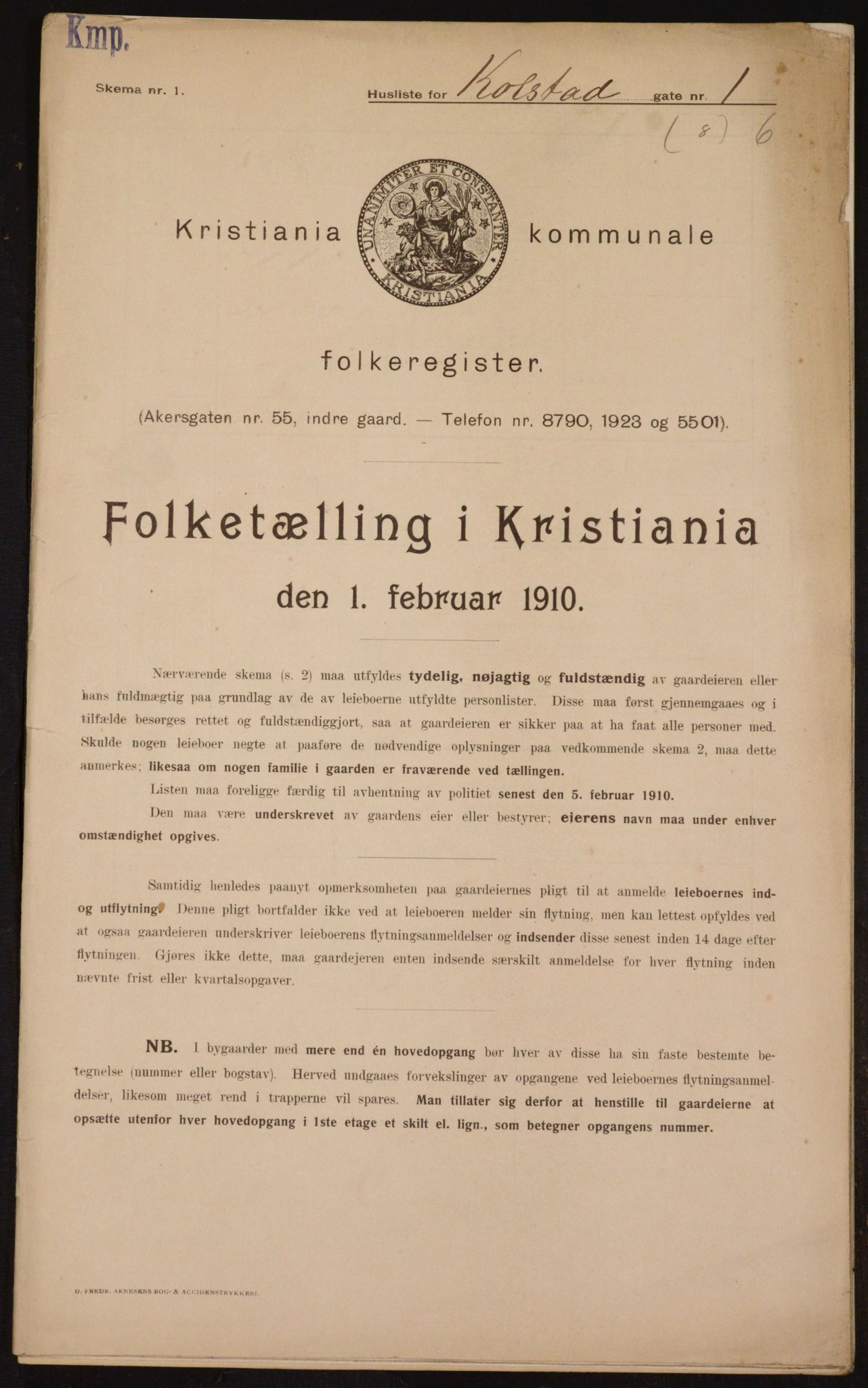 OBA, Kommunal folketelling 1.2.1910 for Kristiania, 1910, s. 50693