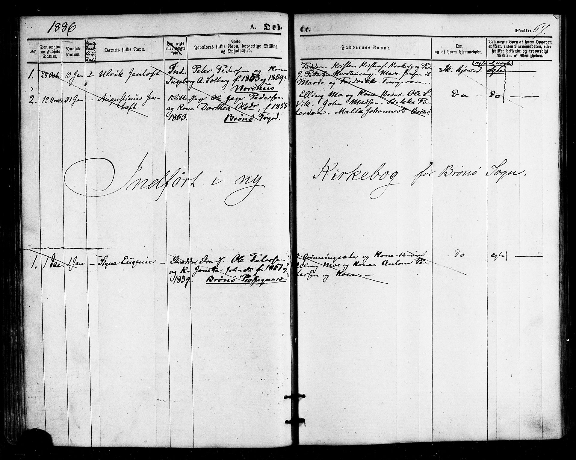 Ministerialprotokoller, klokkerbøker og fødselsregistre - Nordland, AV/SAT-A-1459/813/L0199: Ministerialbok nr. 813A09, 1875-1885, s. 67