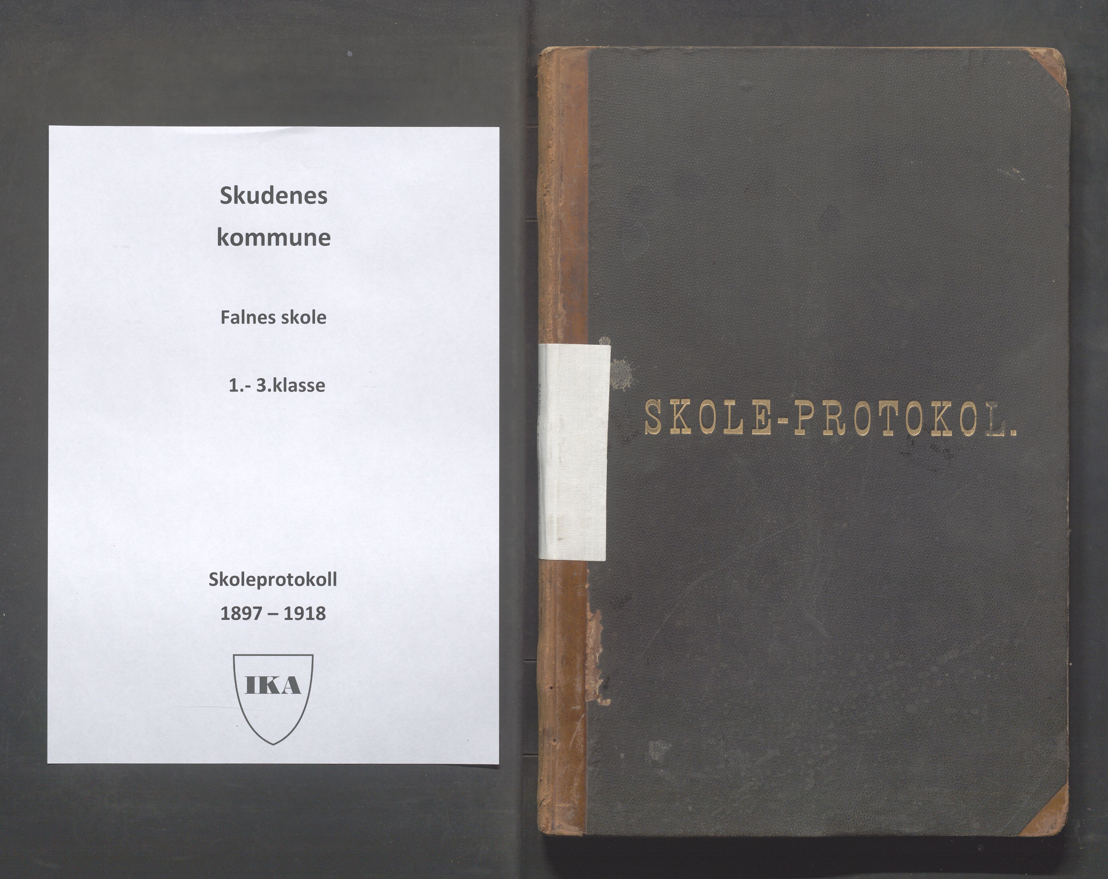 Skudenes kommune - Falnes skole, IKAR/A-301/H/L0002: Skoleprotokoll 1-3.kl., 1897-1918, s. 1