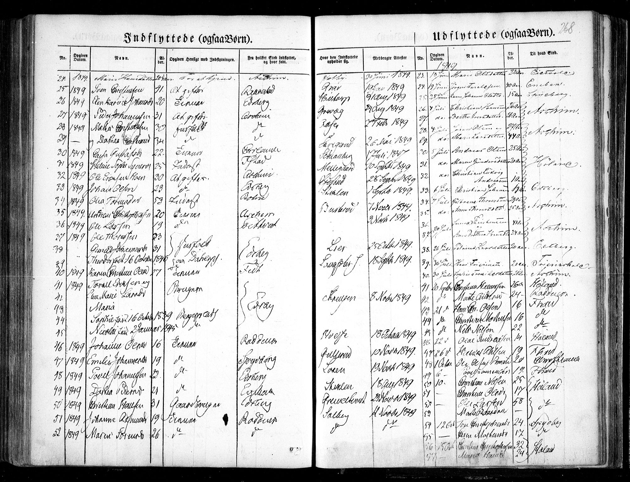 Trøgstad prestekontor Kirkebøker, SAO/A-10925/F/Fa/L0007: Ministerialbok nr. I 7, 1845-1854, s. 268