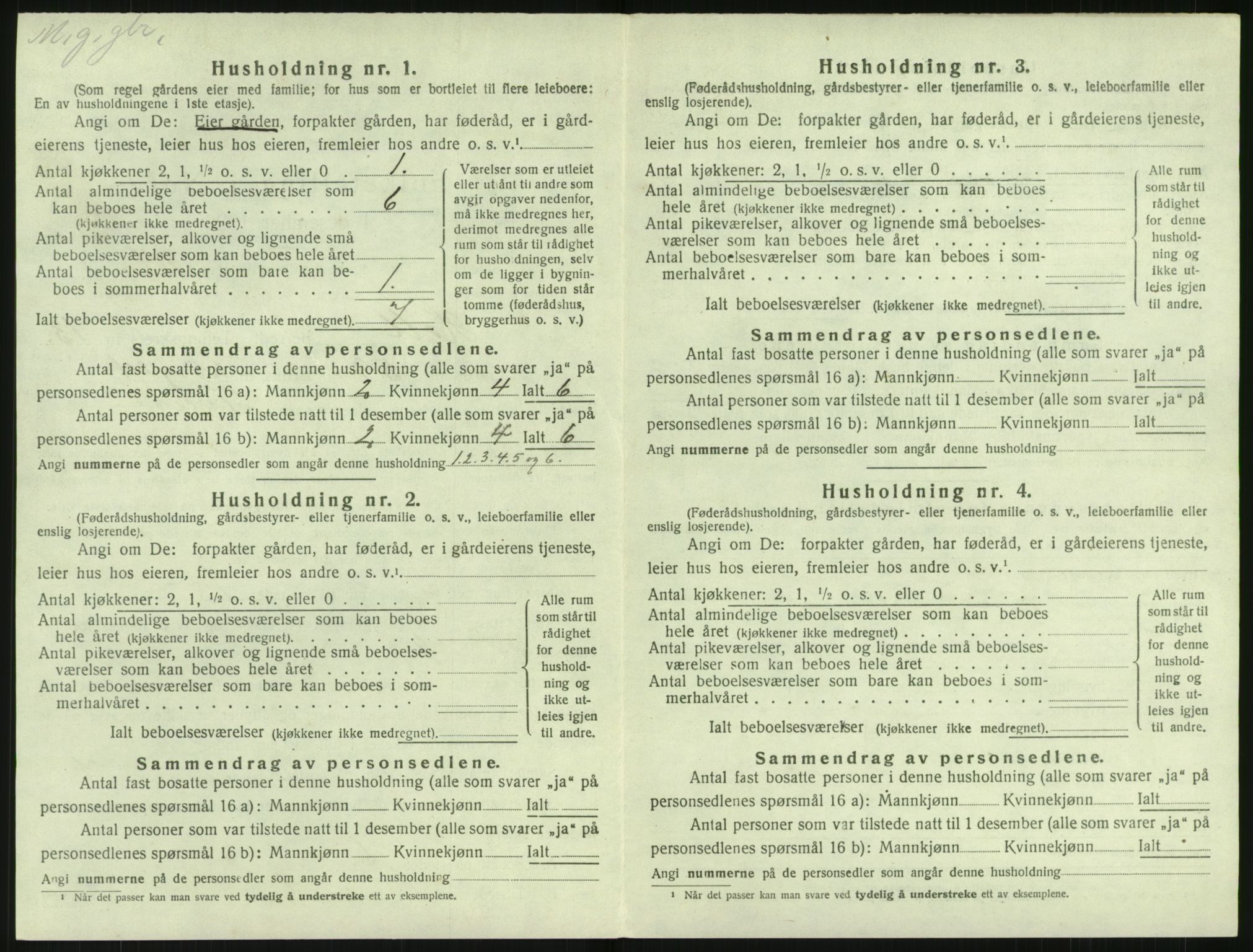 SAK, Folketelling 1920 for 0914 Holt herred, 1920, s. 1403