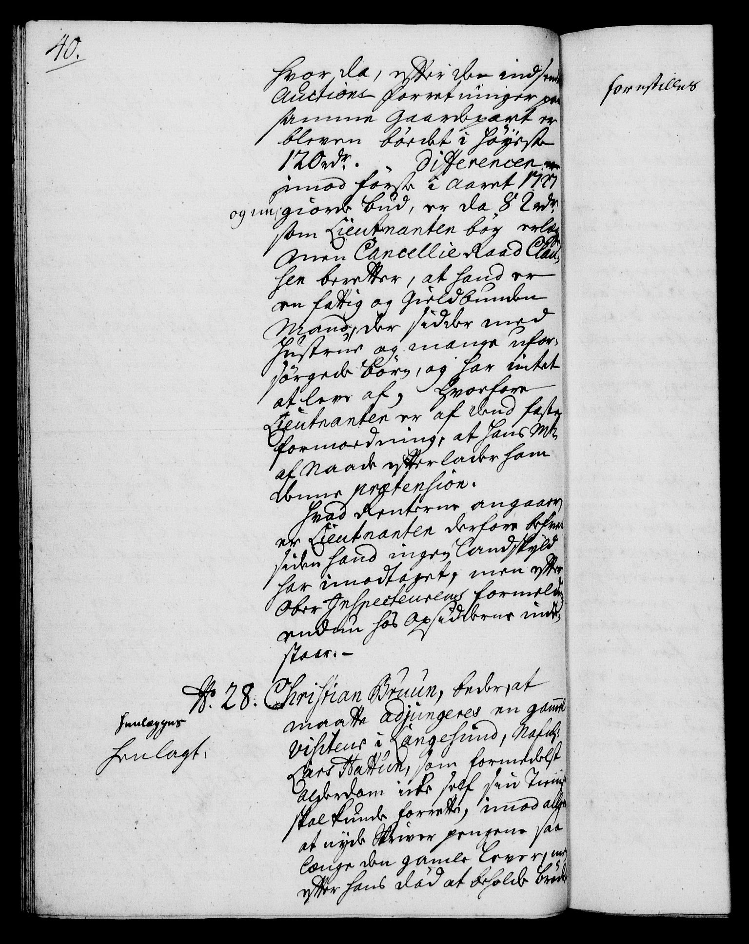 Rentekammeret, Kammerkanselliet, RA/EA-3111/G/Gh/Gha/L0020: Norsk ekstraktmemorialprotokoll (merket RK 53.65), 1738-1739, s. 40