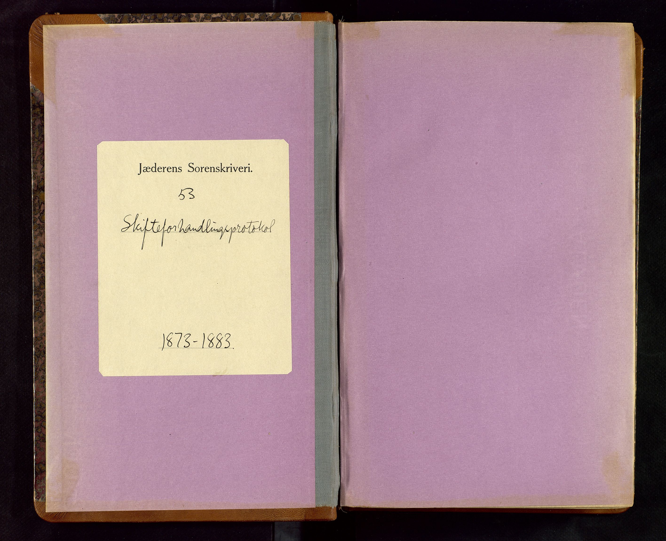 Jæren sorenskriveri, AV/SAST-A-100310/01/5/50/50BA/L0002: SKIFTEFORHANDLINGSPROTOKOLL, 1873-1883
