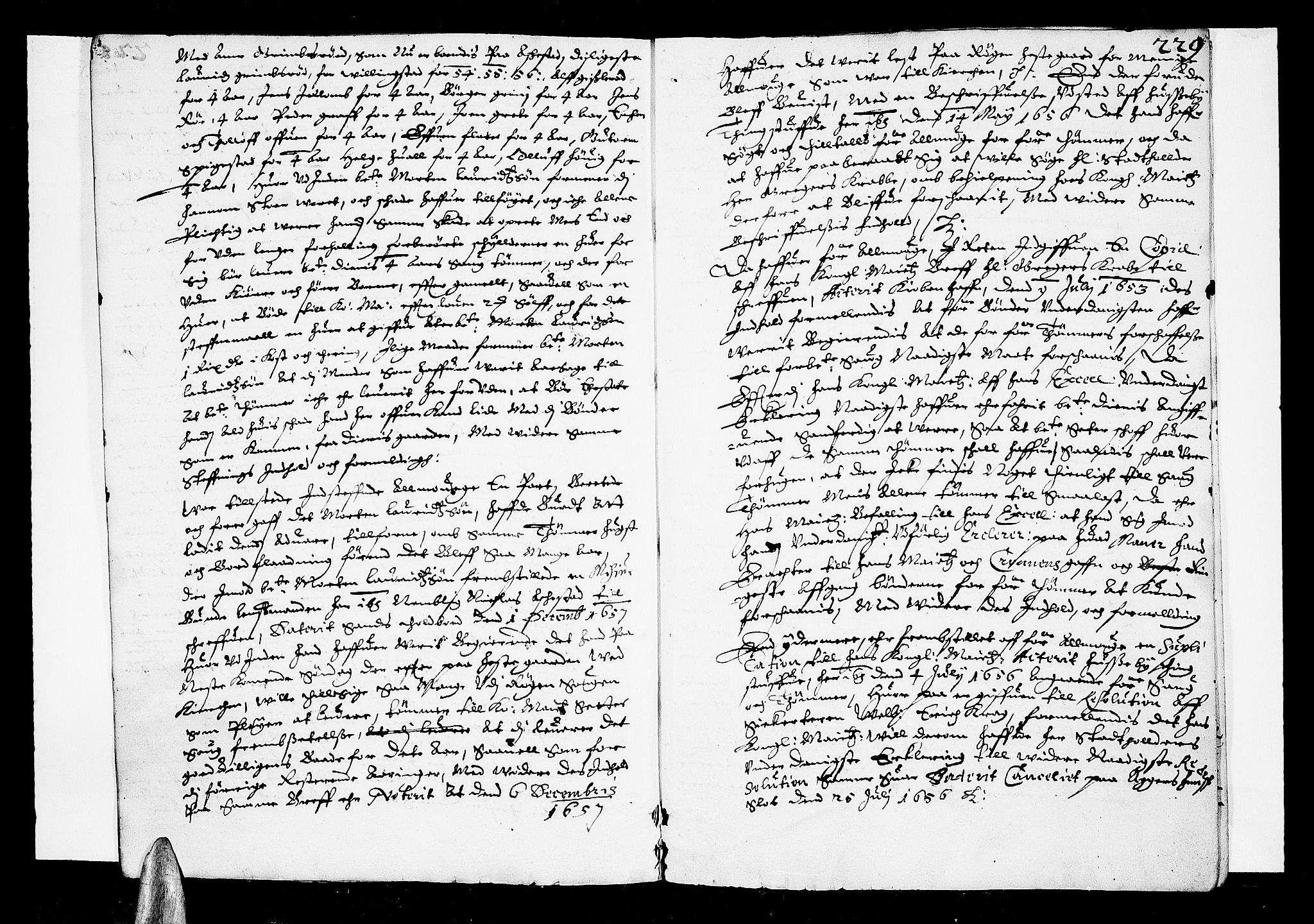Lier, Røyken og Hurum sorenskriveri, SAKO/A-89/F/Fa/L0001: Tingbok, 1655-1658, s. 229
