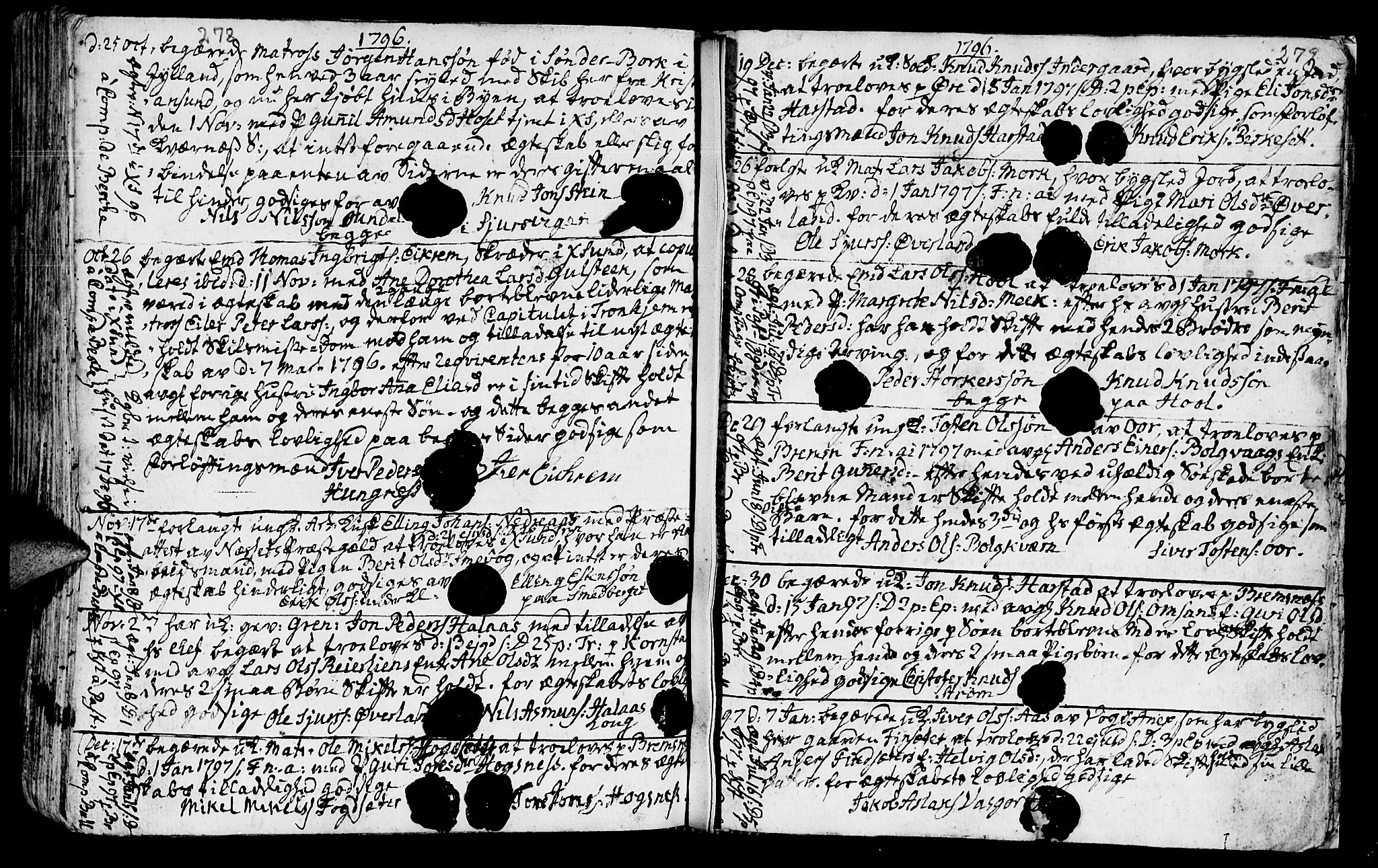 Ministerialprotokoller, klokkerbøker og fødselsregistre - Møre og Romsdal, AV/SAT-A-1454/568/L0794: Ministerialbok nr. 568A03, 1764-1801, s. 278-279