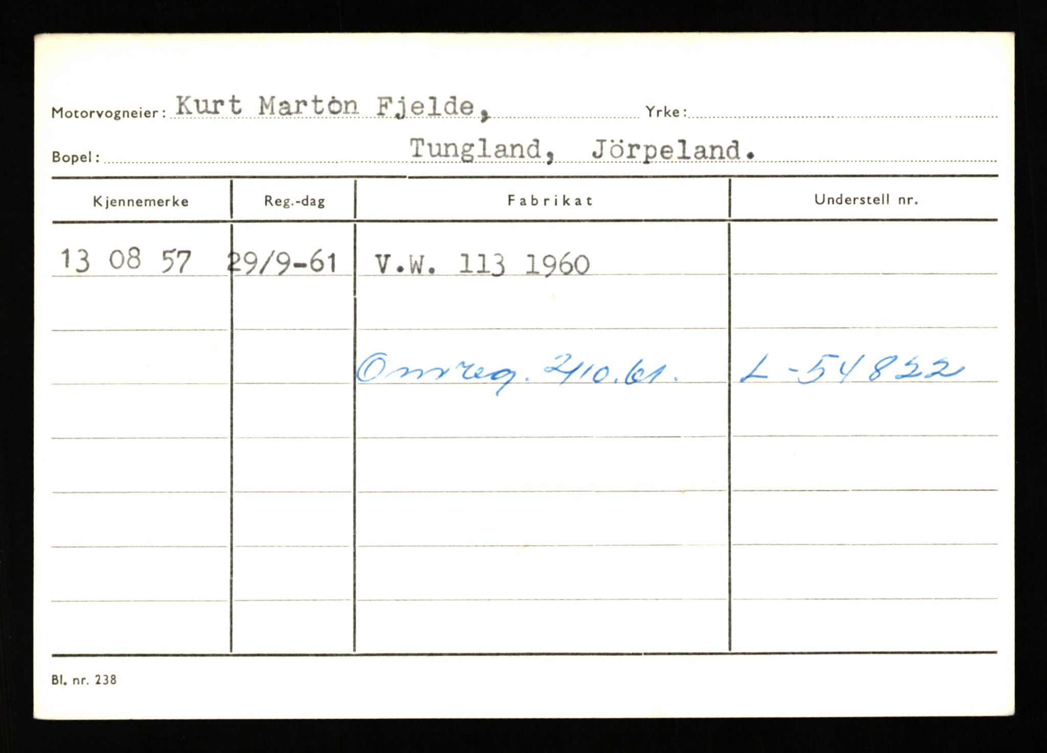 Stavanger trafikkstasjon, AV/SAST-A-101942/0/G/L0010: Registreringsnummer: 130000 - 239953, 1930-1971, s. 29