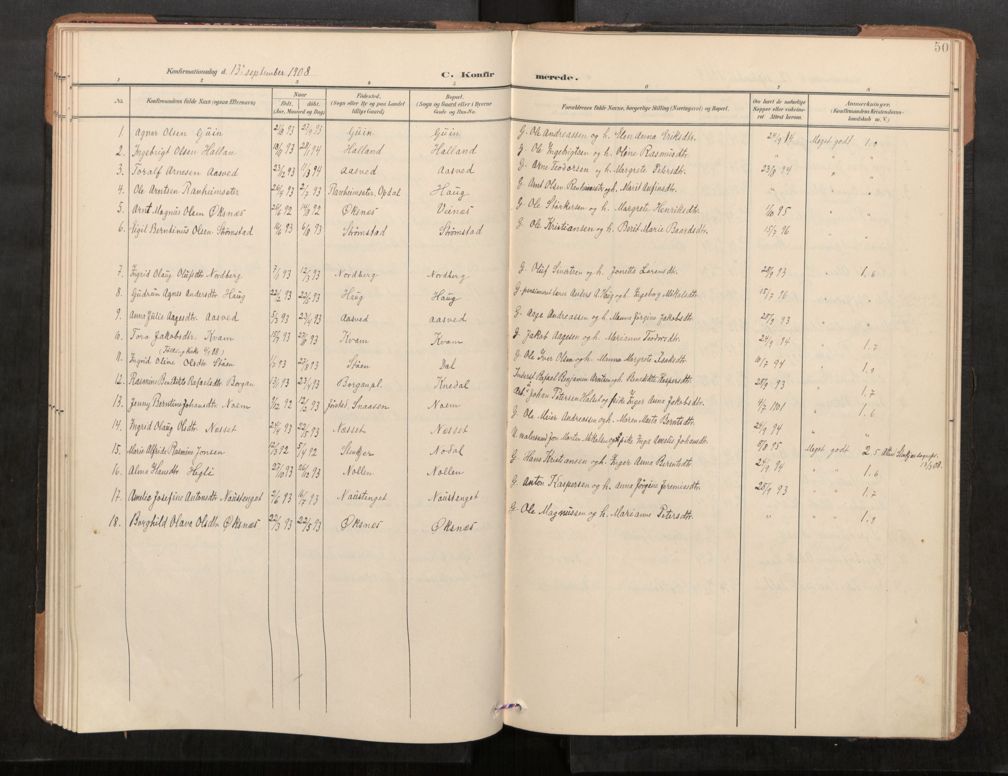 Stod sokneprestkontor, AV/SAT-A-1164/1/I/I1/I1a/L0001: Ministerialbok nr. 1, 1900-1912, s. 50