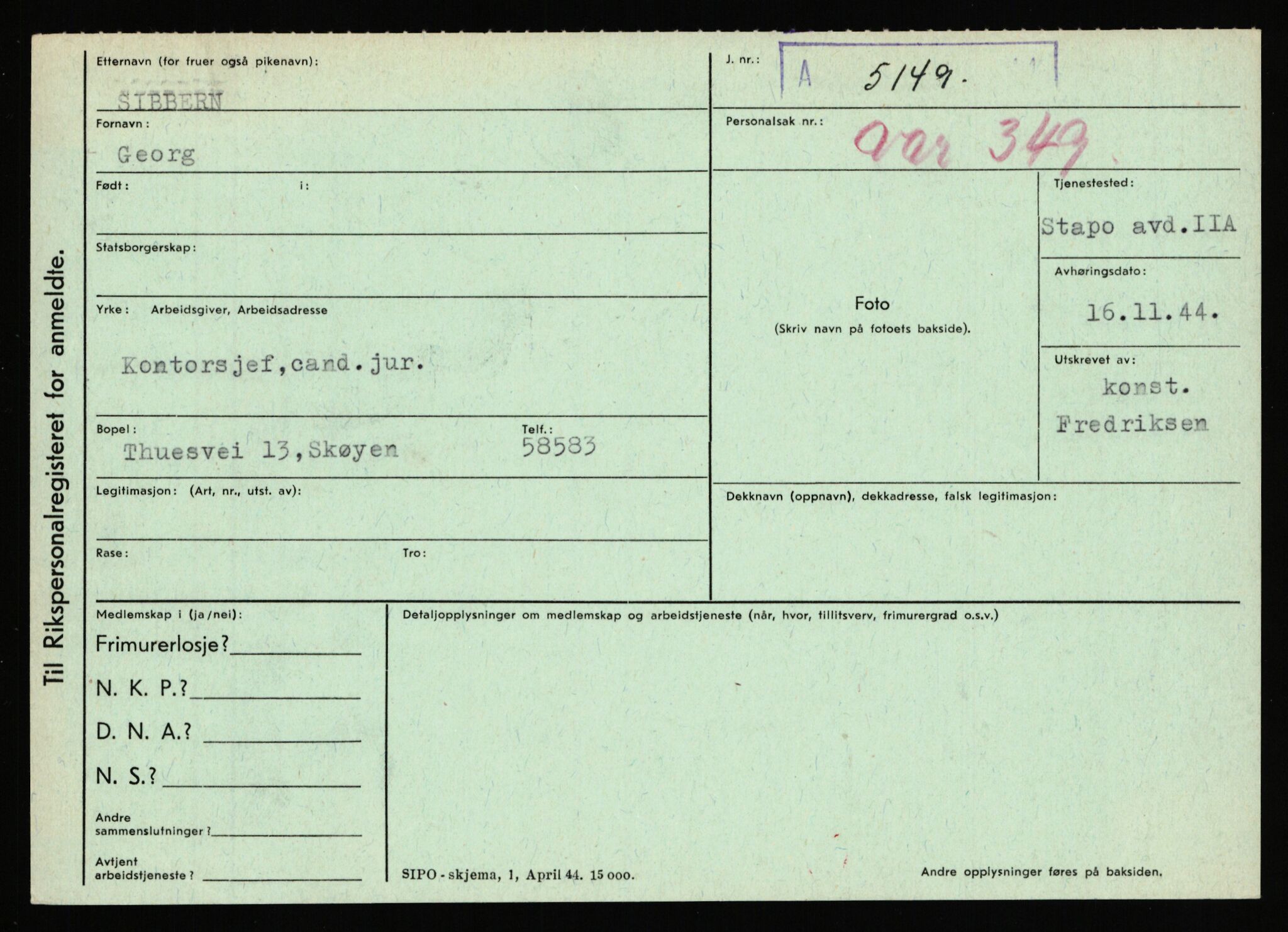 Statspolitiet - Hovedkontoret / Osloavdelingen, AV/RA-S-1329/C/Ca/L0014: Seterlien - Svartås, 1943-1945, s. 63