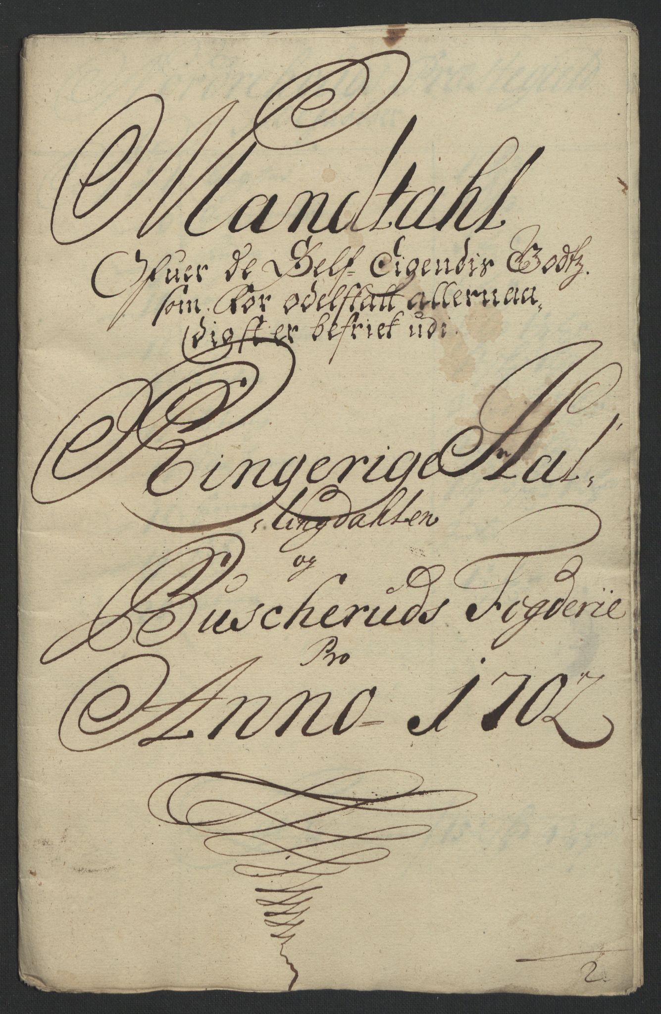 Rentekammeret inntil 1814, Reviderte regnskaper, Fogderegnskap, RA/EA-4092/R22/L1459: Fogderegnskap Ringerike, Hallingdal og Buskerud, 1702, s. 234