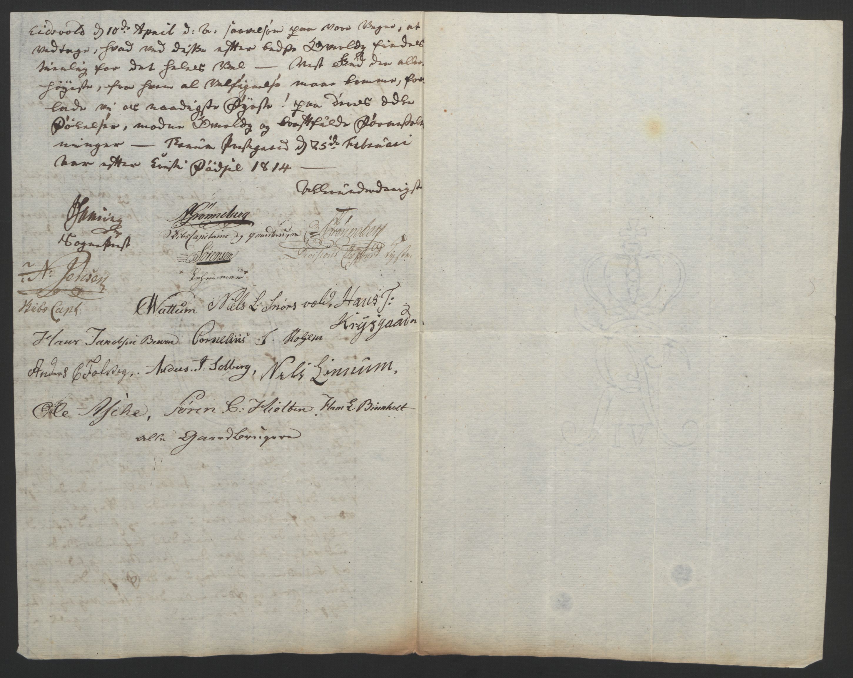 Statsrådssekretariatet, AV/RA-S-1001/D/Db/L0008: Fullmakter for Eidsvollsrepresentantene i 1814. , 1814, s. 31