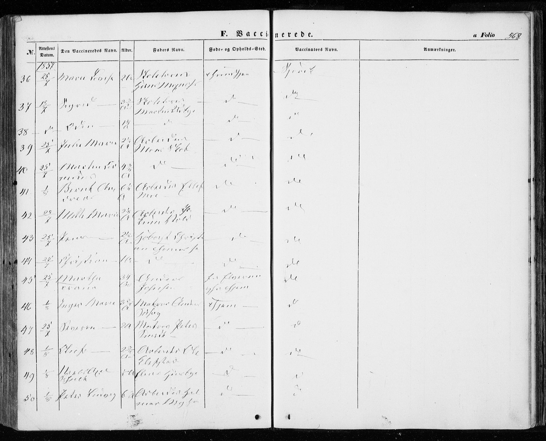 Ministerialprotokoller, klokkerbøker og fødselsregistre - Sør-Trøndelag, AV/SAT-A-1456/601/L0051: Ministerialbok nr. 601A19, 1848-1857, s. 568