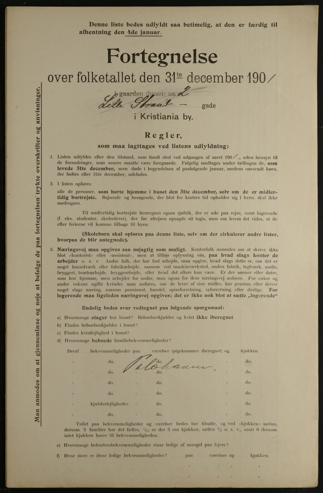 OBA, Kommunal folketelling 31.12.1901 for Kristiania kjøpstad, 1901, s. 8897