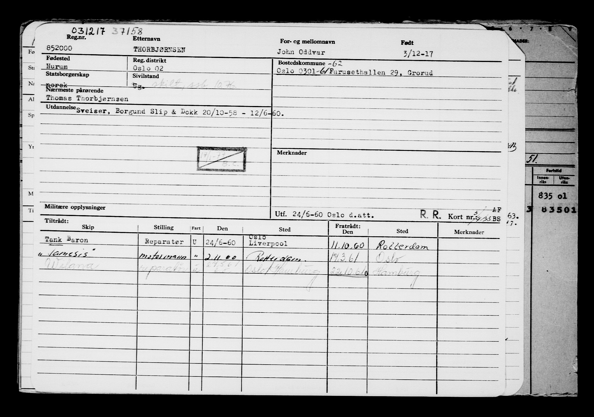 Direktoratet for sjømenn, AV/RA-S-3545/G/Gb/L0153: Hovedkort, 1917, s. 573