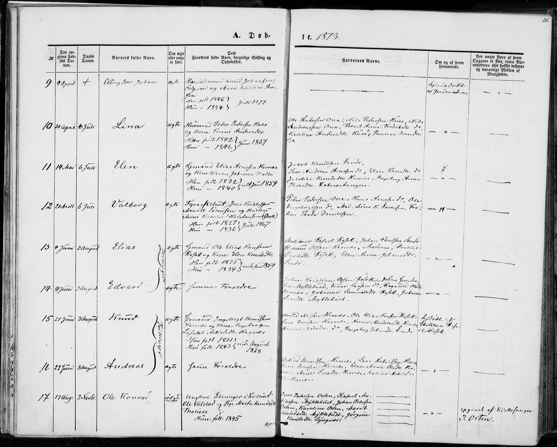 Ministerialprotokoller, klokkerbøker og fødselsregistre - Møre og Romsdal, SAT/A-1454/561/L0728: Ministerialbok nr. 561A02, 1858-1878, s. 26