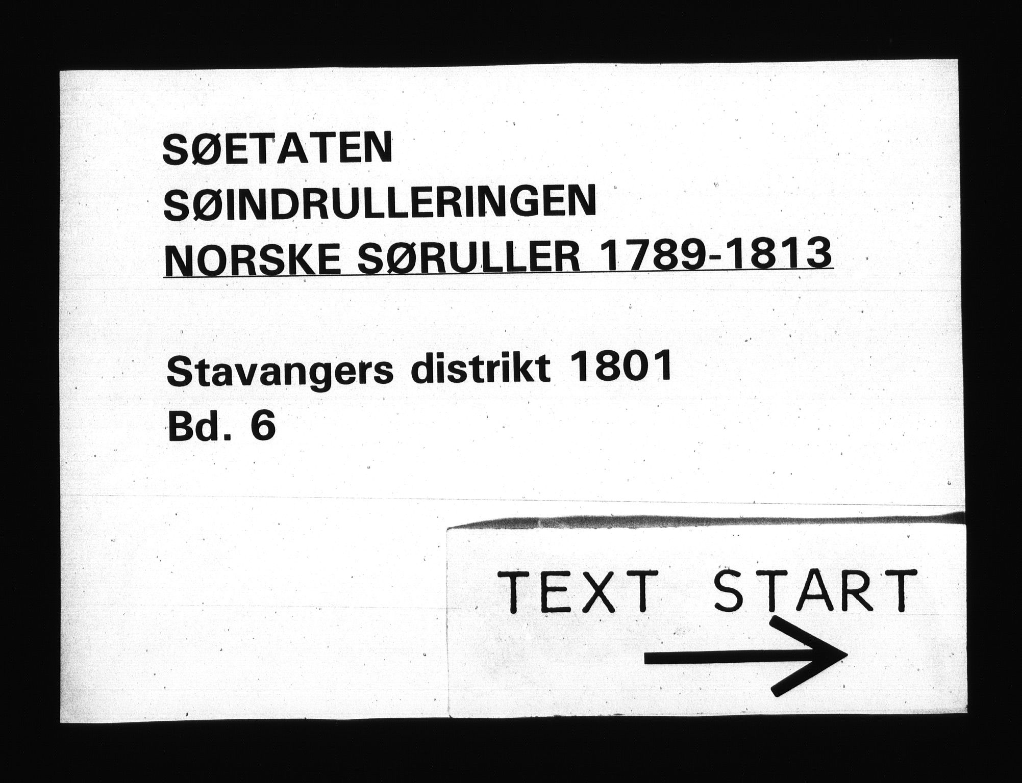 Sjøetaten, RA/EA-3110/F/L0287: Stavanger distrikt, bind 6, 1801