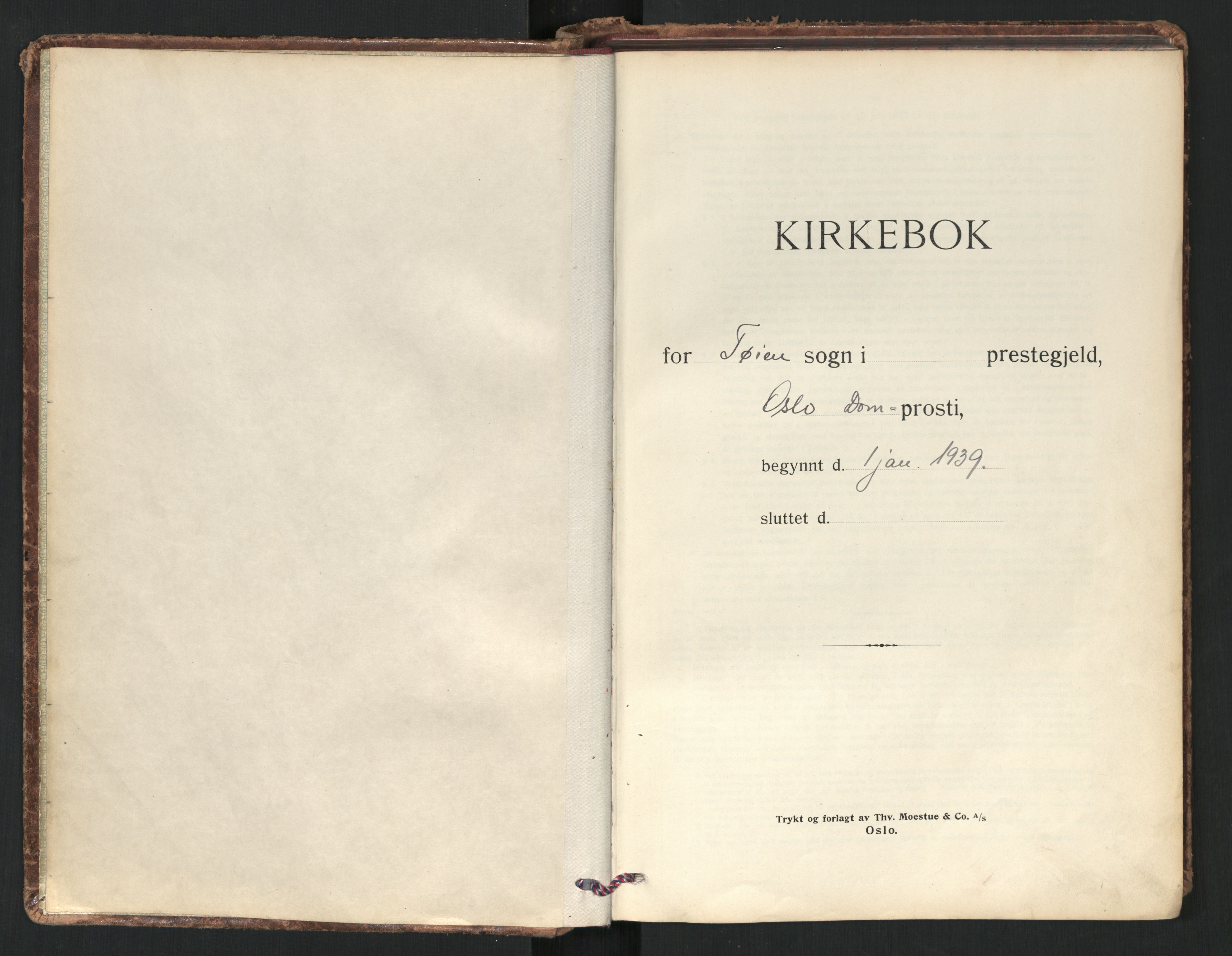 Tøyen prestekontor Kirkebøker, AV/SAO-A-10167a/F/Fa/L0008: Ministerialbok nr. I 8, 1939-1969