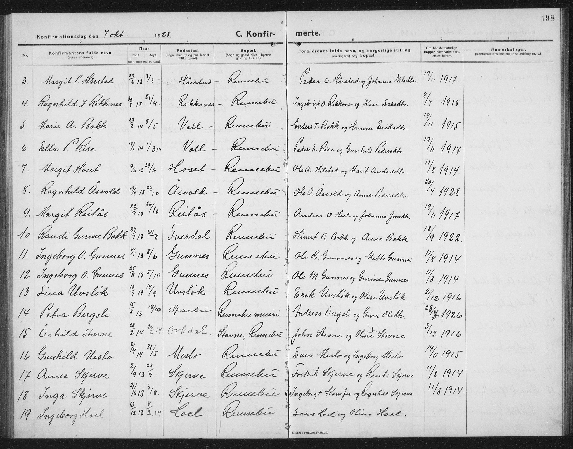 Ministerialprotokoller, klokkerbøker og fødselsregistre - Sør-Trøndelag, SAT/A-1456/674/L0877: Klokkerbok nr. 674C04, 1913-1940, s. 198