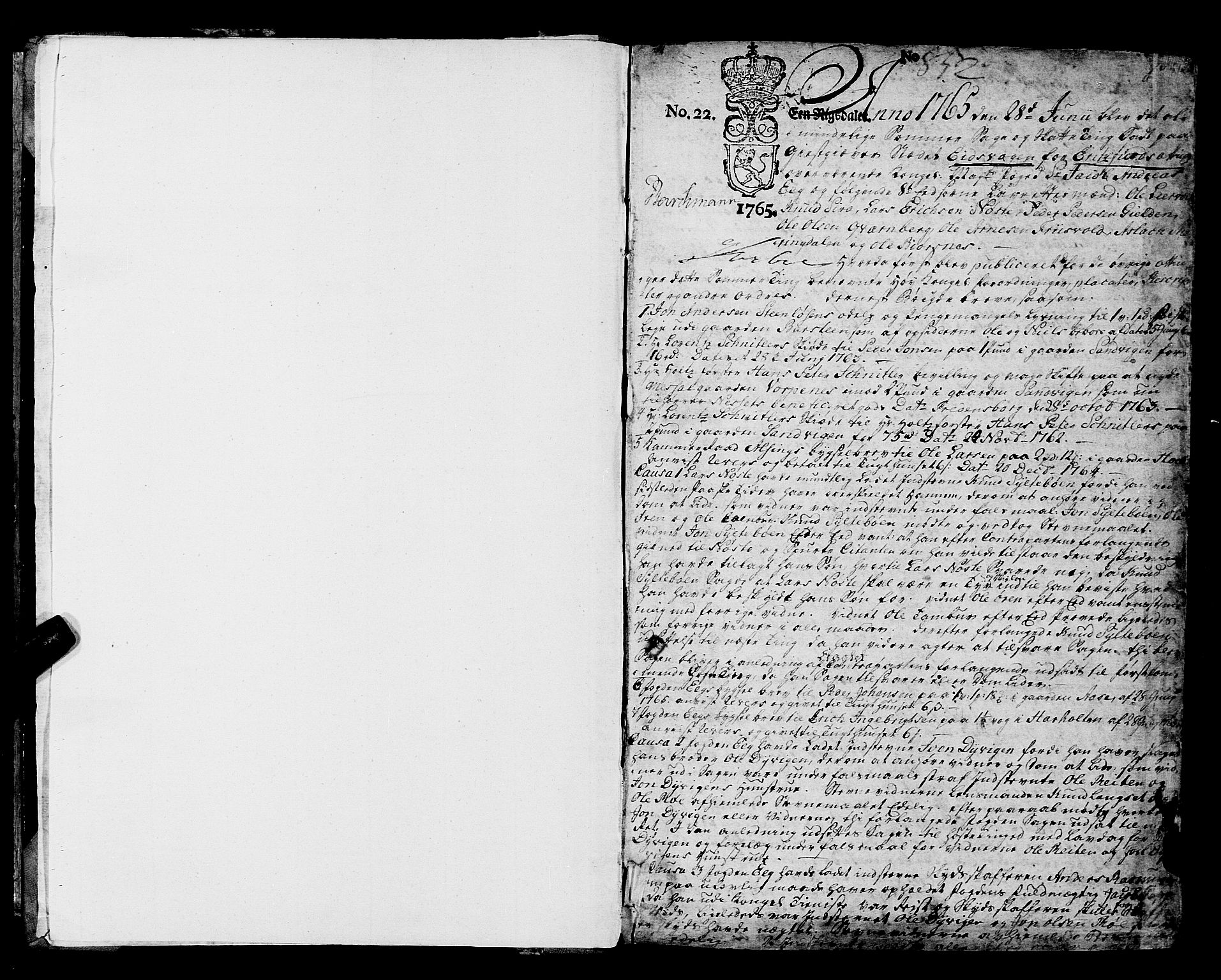 Romsdal sorenskriveri, SAT/A-4149/1/1/1A/L0015: Tingbok, 1765-1775, s. 0b-1a