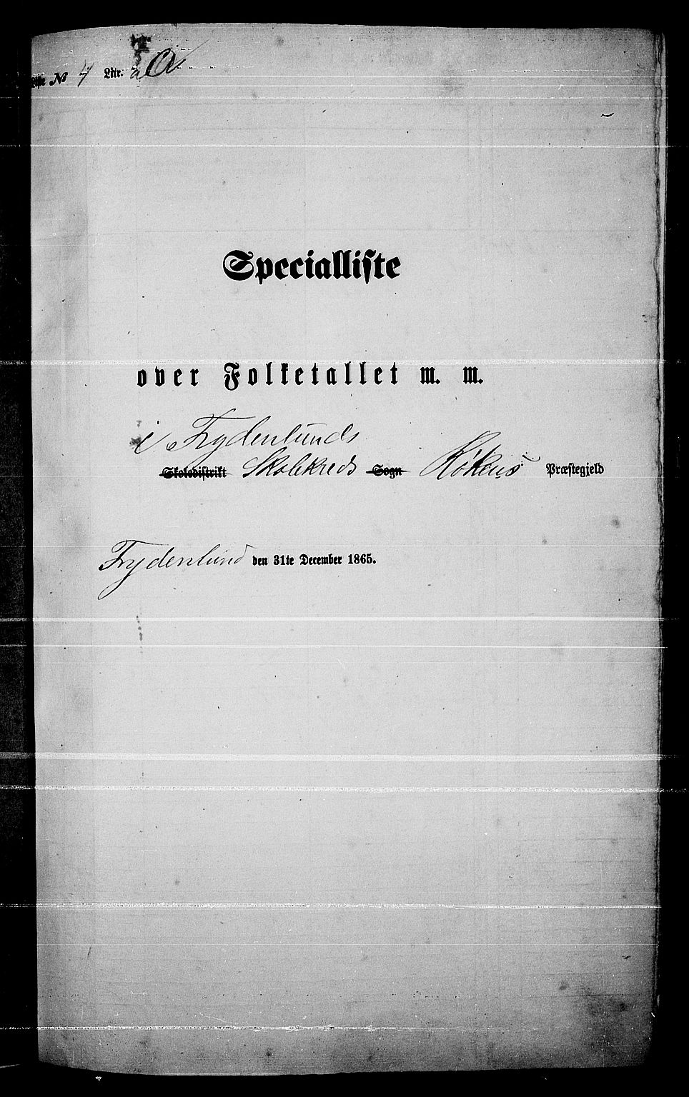 RA, Folketelling 1865 for 0627P Røyken prestegjeld, 1865, s. 77