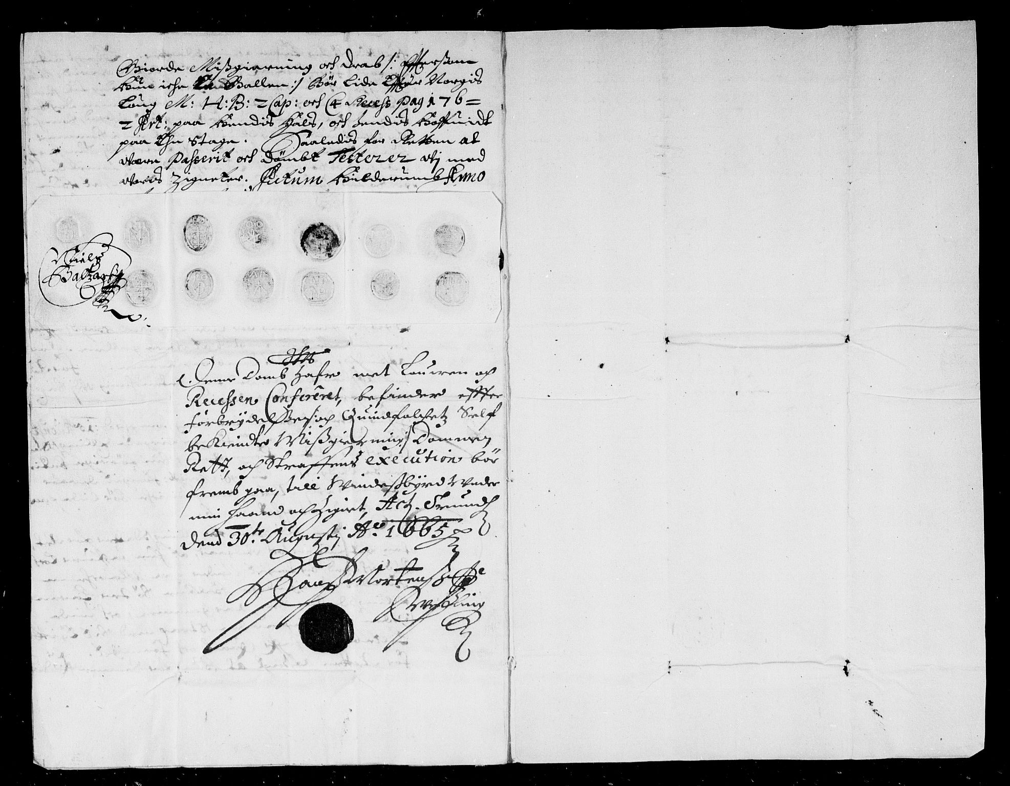 Rentekammeret inntil 1814, Reviderte regnskaper, Stiftamtstueregnskaper, Trondheim stiftamt og Nordland amt, RA/EA-6044/R/Rd/L0012: Trondheim stiftamt, 1665